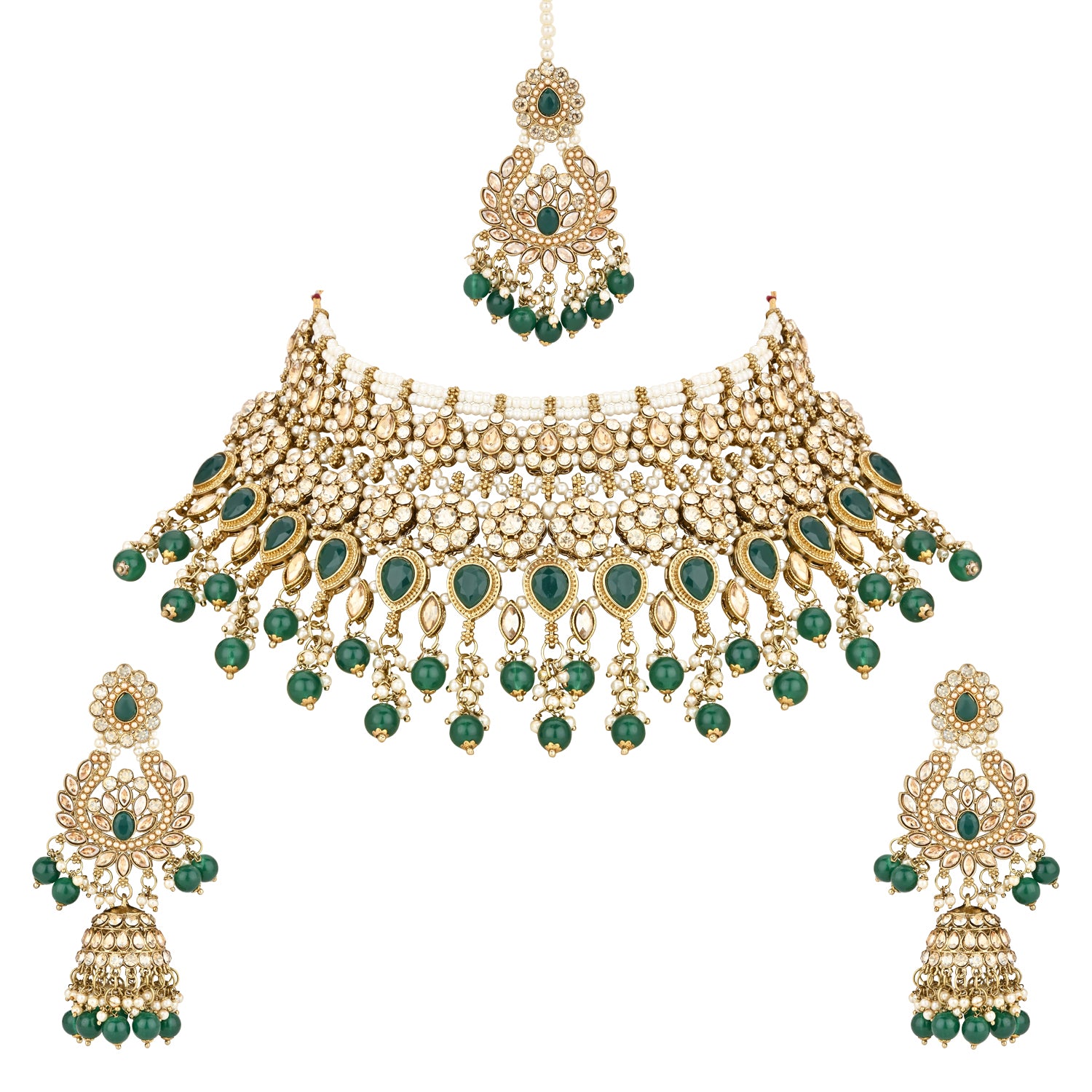 Vinisha Green Choker Set