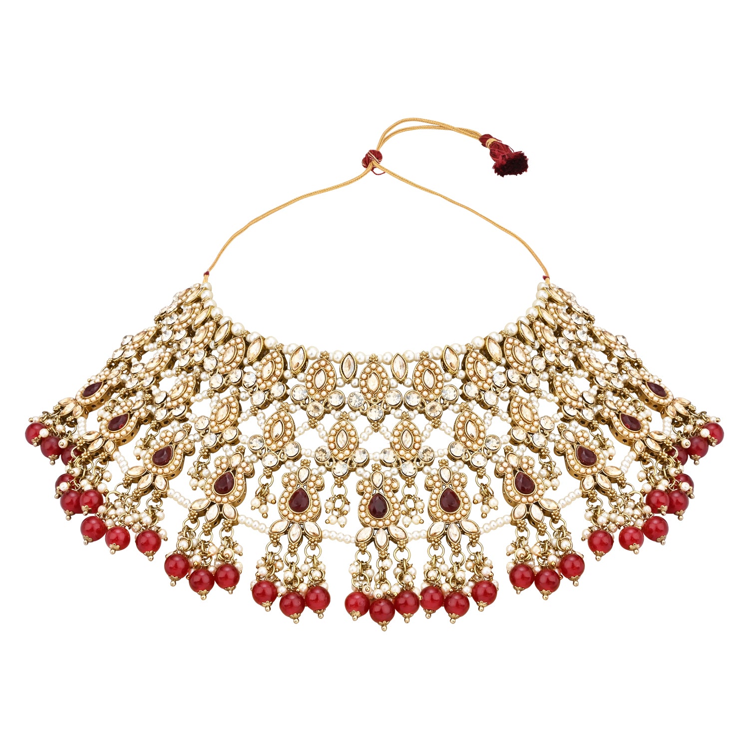 Samruddhi Maroon Choker Set