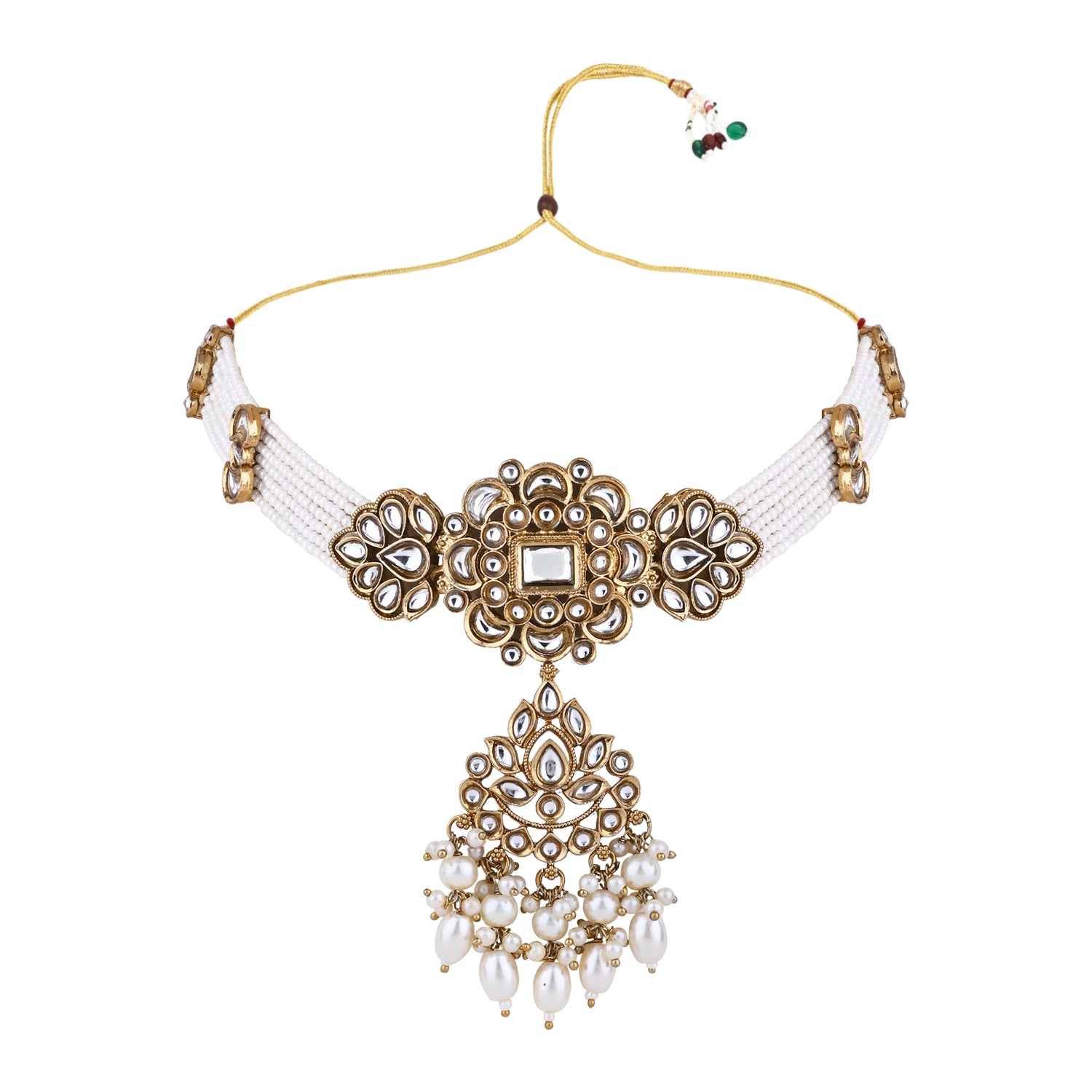 Kanvi White Choker Set