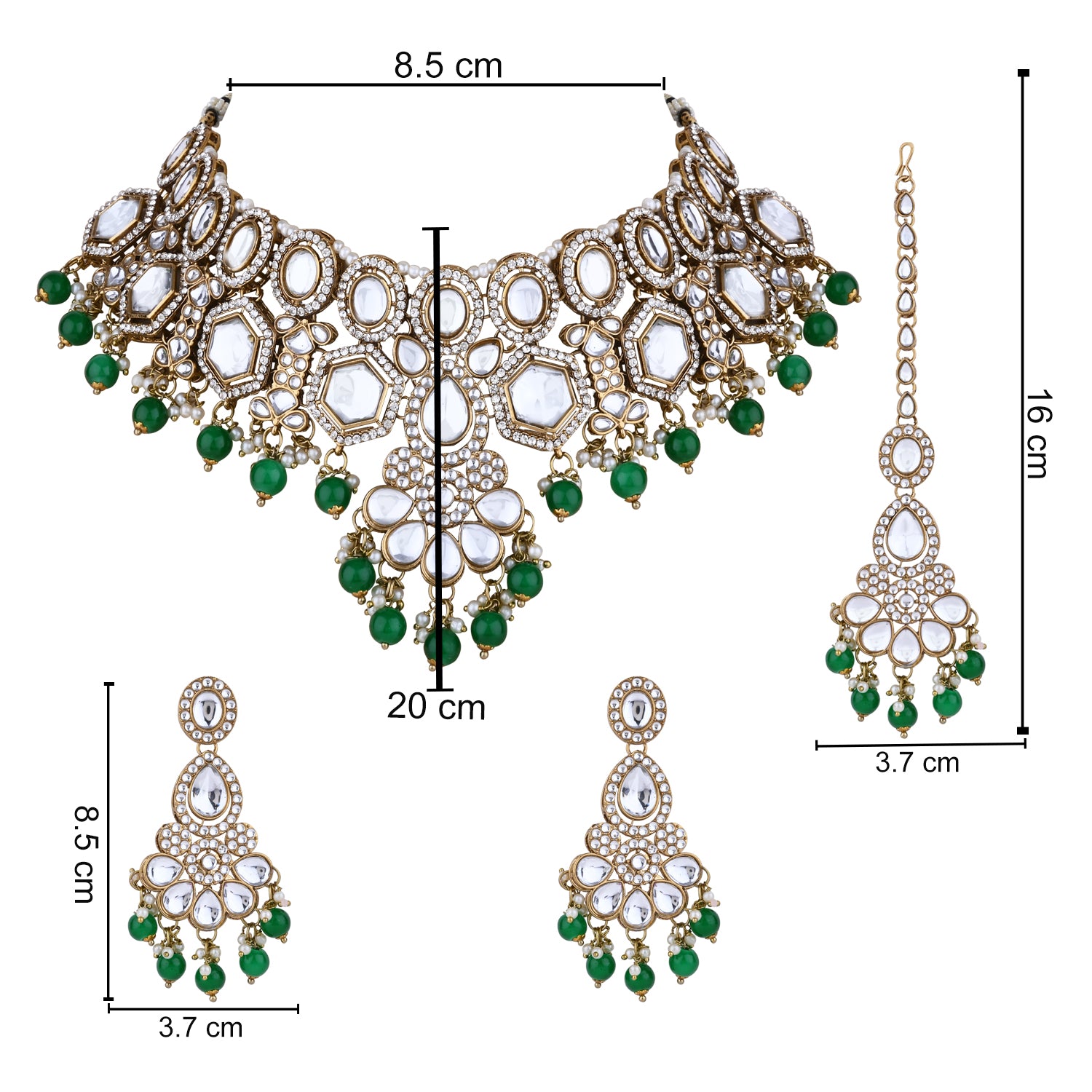 Taashi Green Necklace Set