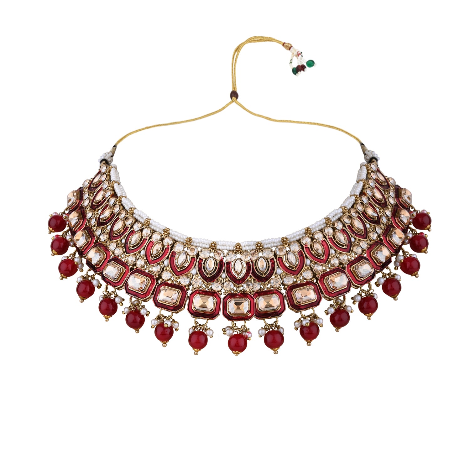 Fareeha Maroon Necklace Set