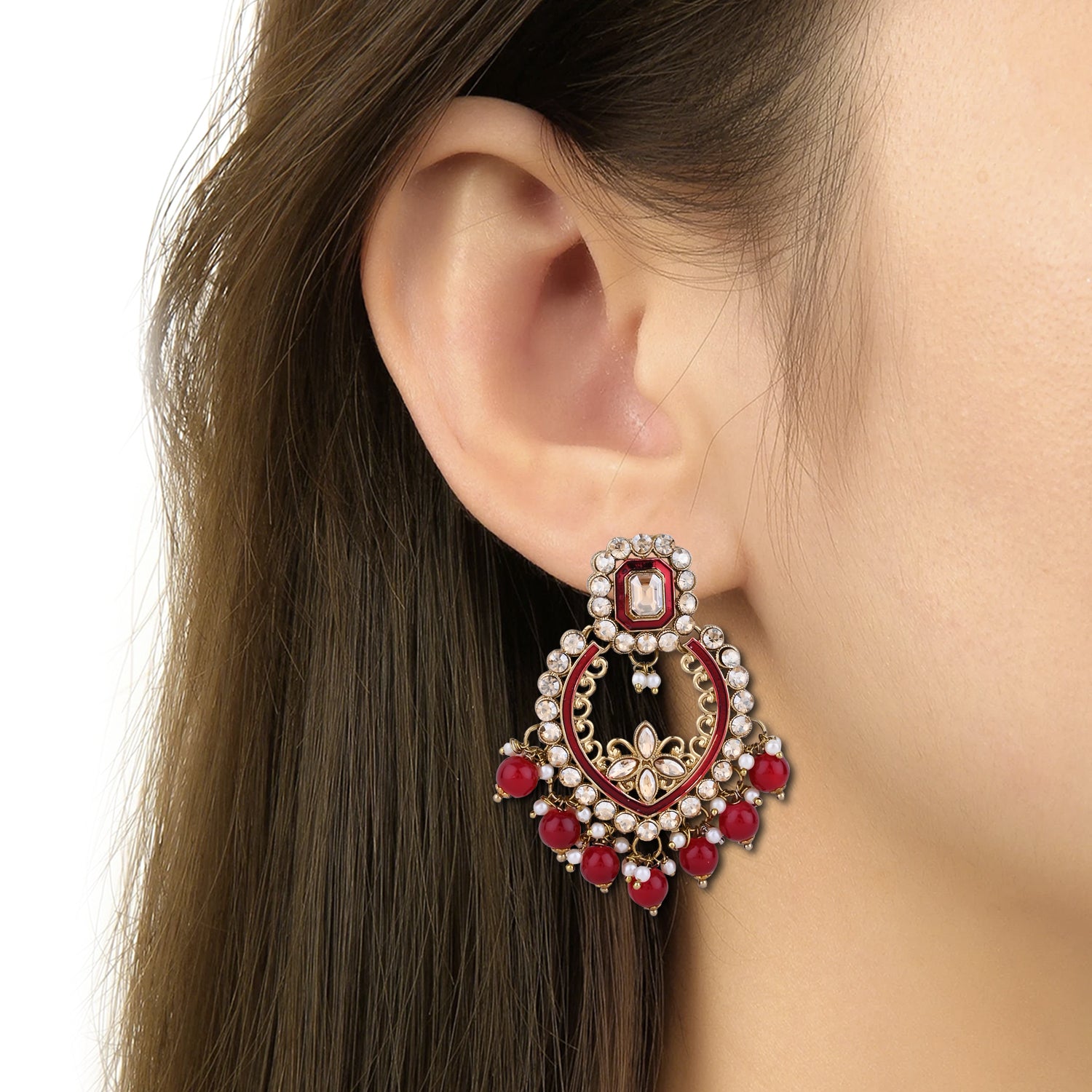Fareeha Maroon Necklace Set