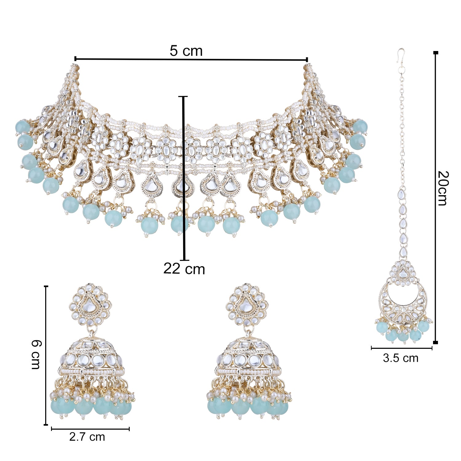 Arjita Turquoise Choker Set
