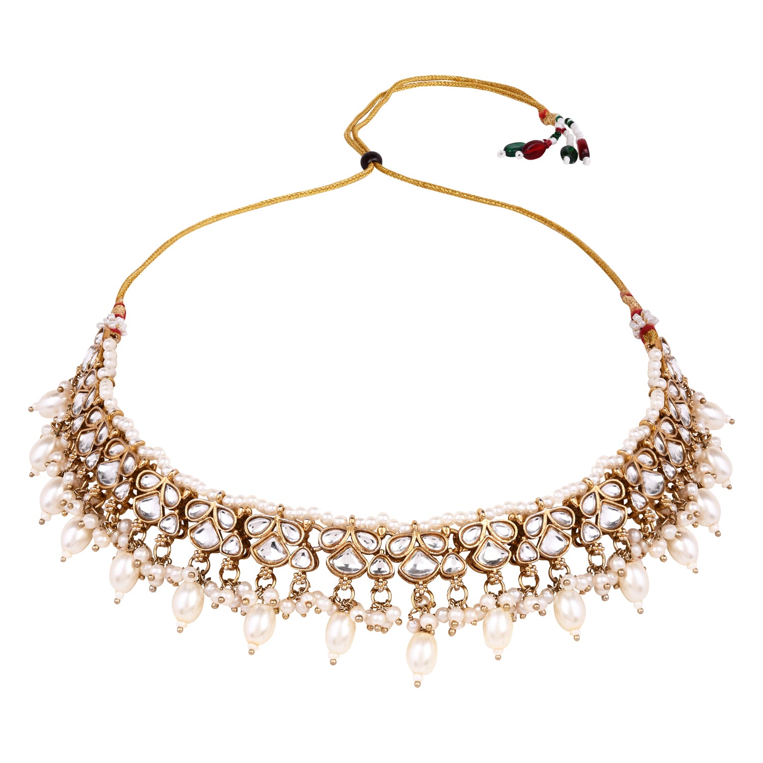 Ayati - White Kundan Necklace Set