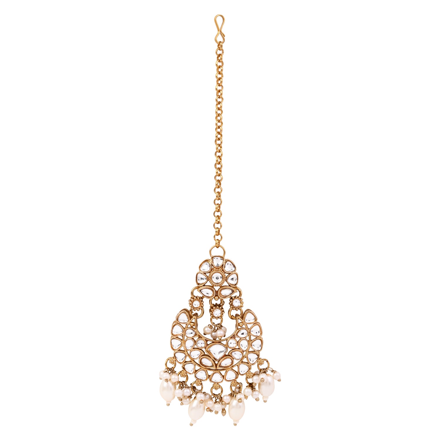 Ayati - White Kundan Necklace Set