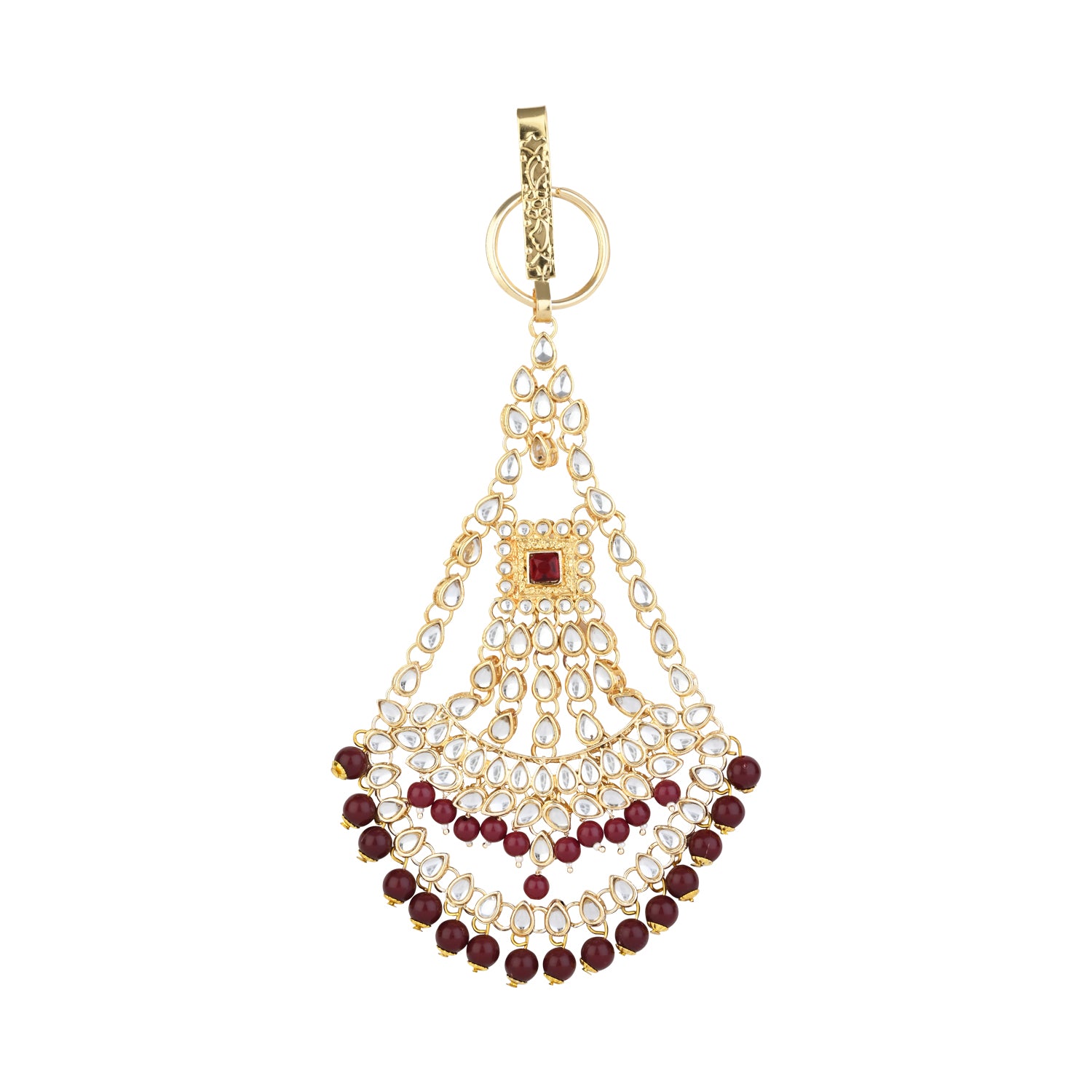 Rutvi Maroon Chabi Challa/Challa Waist Chain