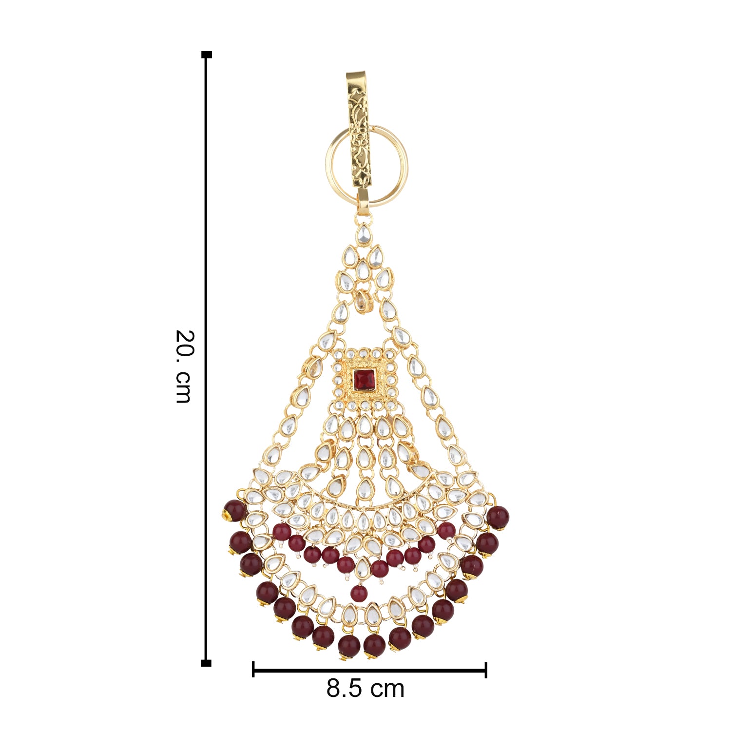 Rutvi Maroon Chabi Challa/Challa Waist Chain