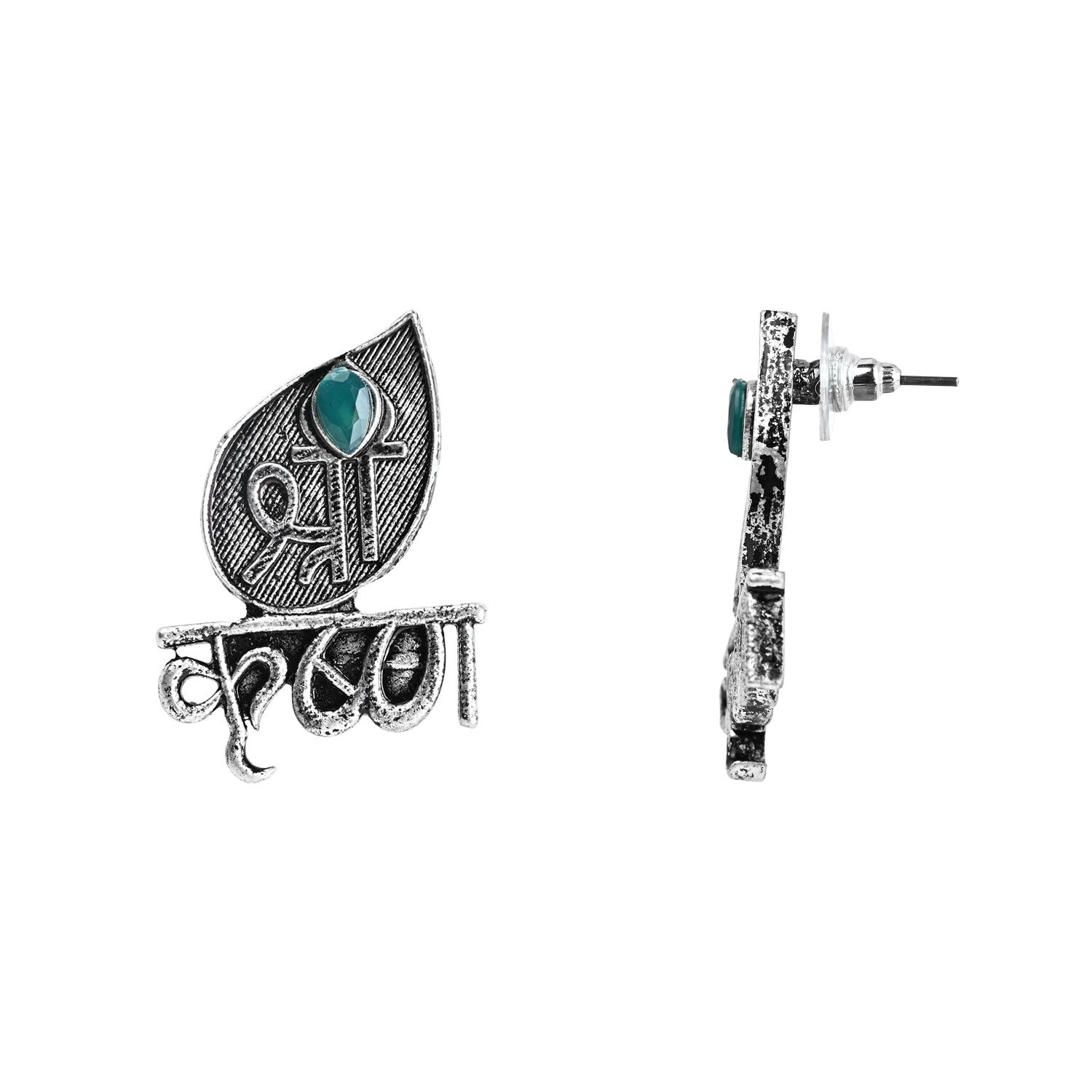 Shree Krishna Green Pendant Set