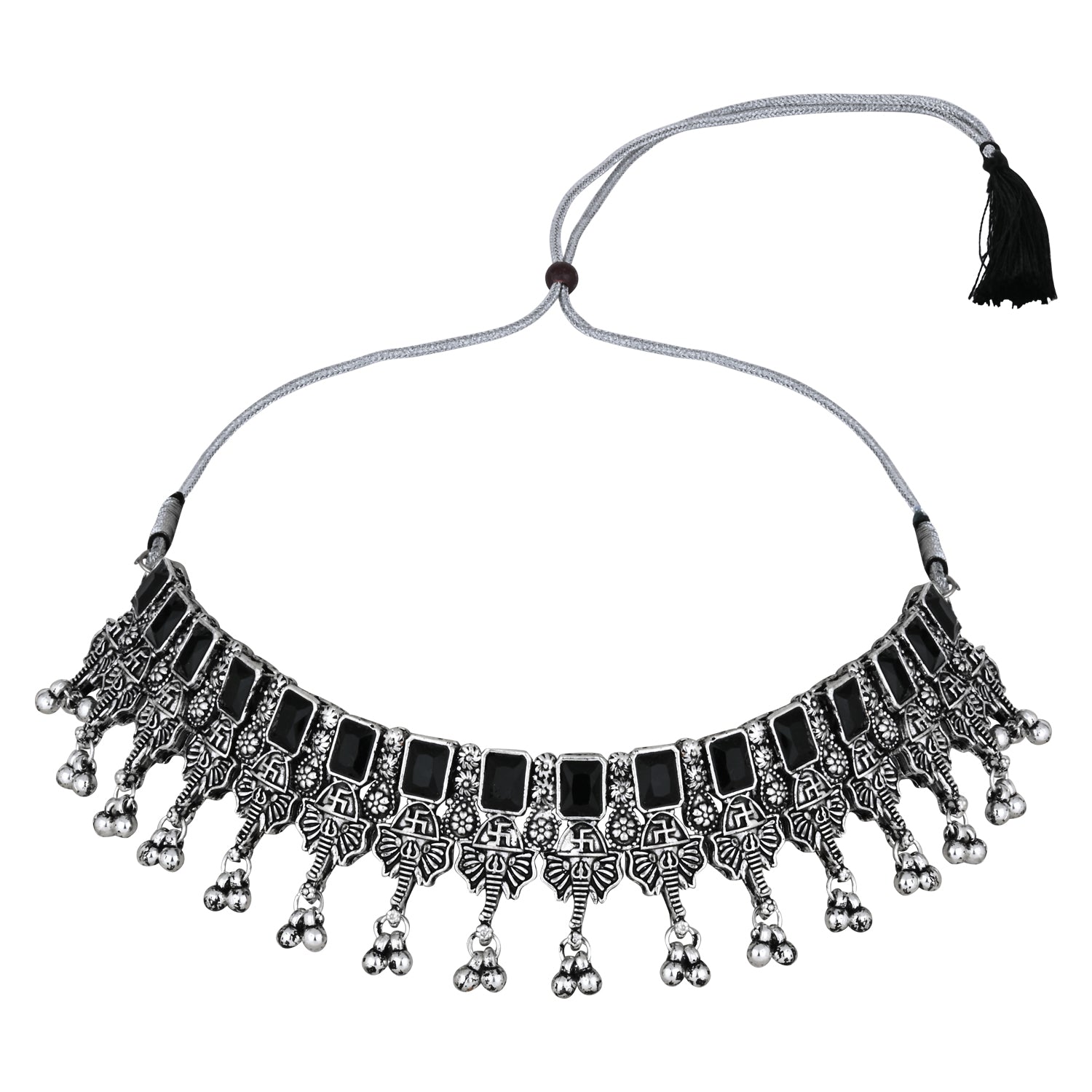 Lavika Black Oxidised Choker Set