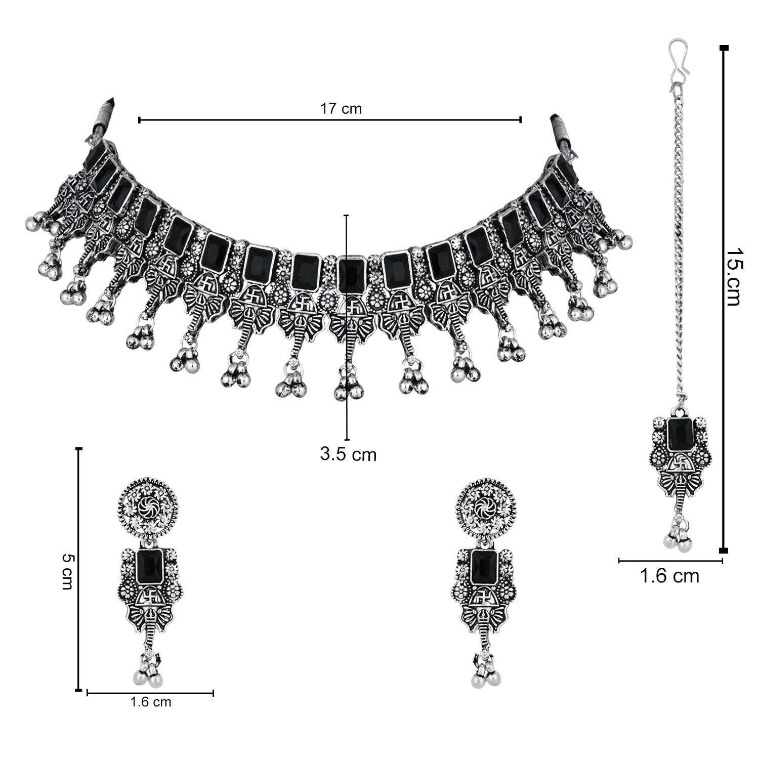 Lavika Black Oxidised Choker Set