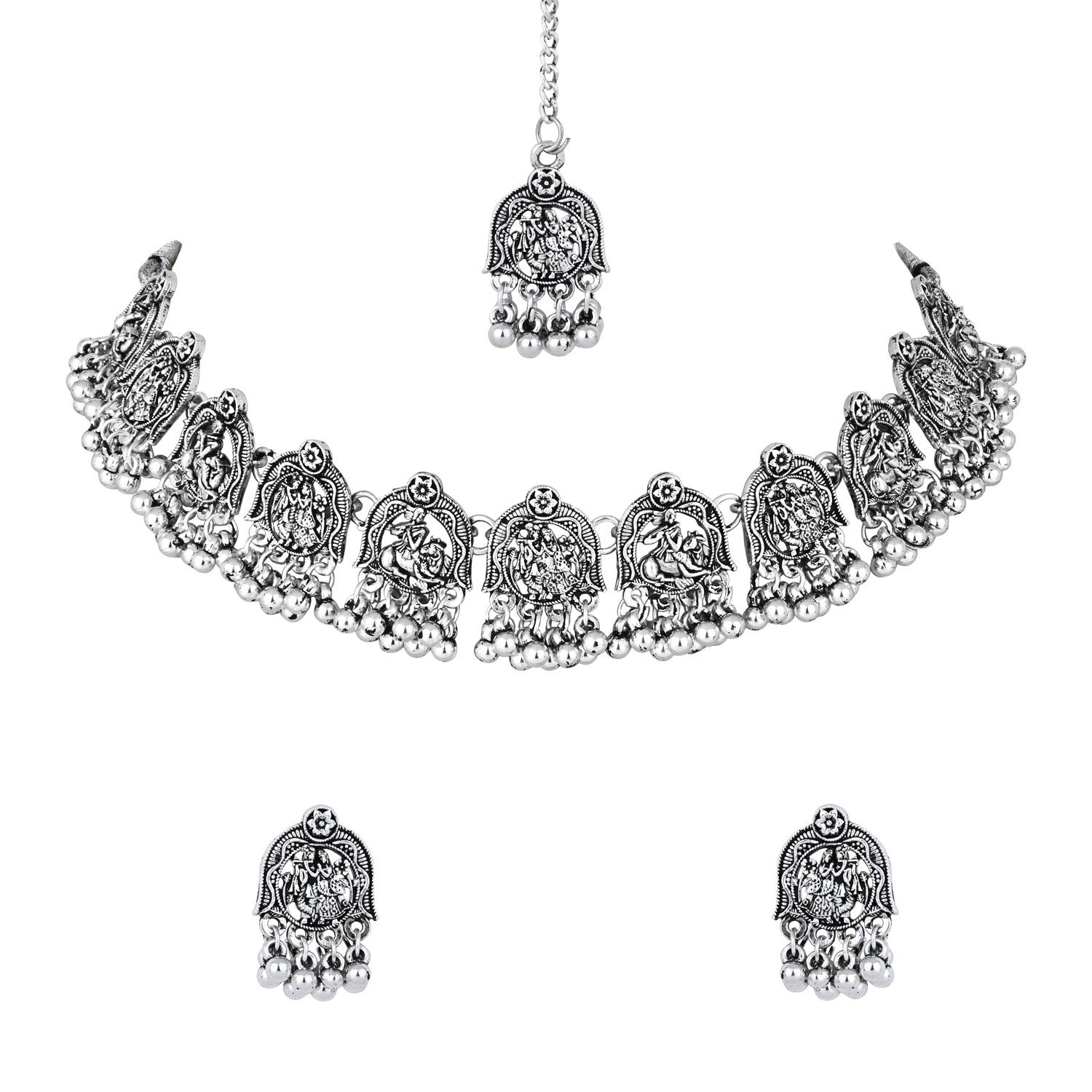 Maisha Oxidised Choker Set