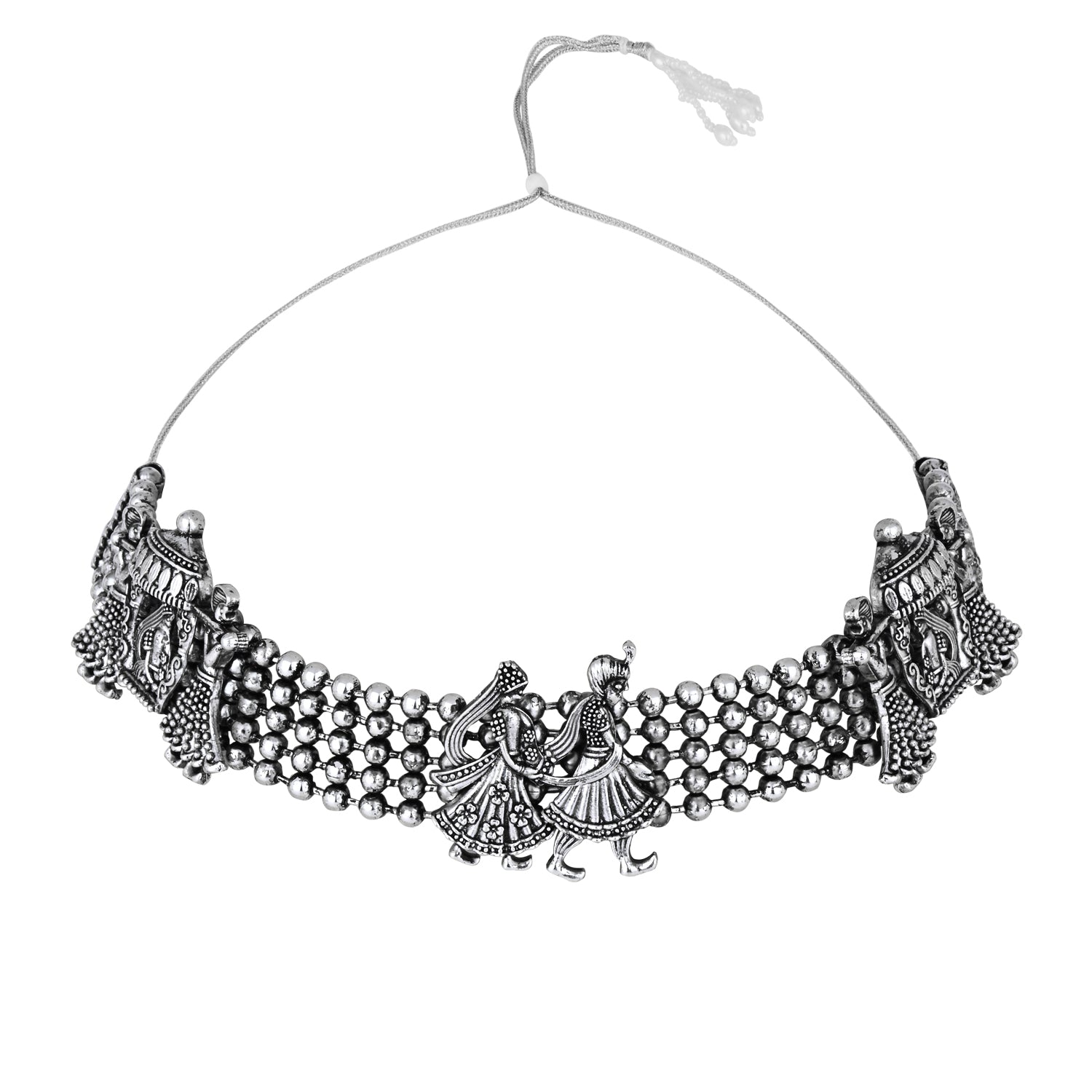 Nayra Oxidised Choker Set