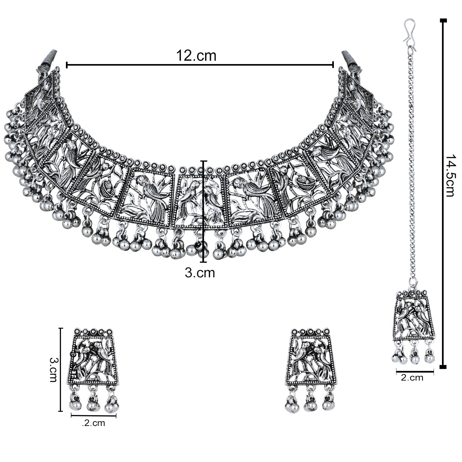 Hansika Oxidised Choker Set