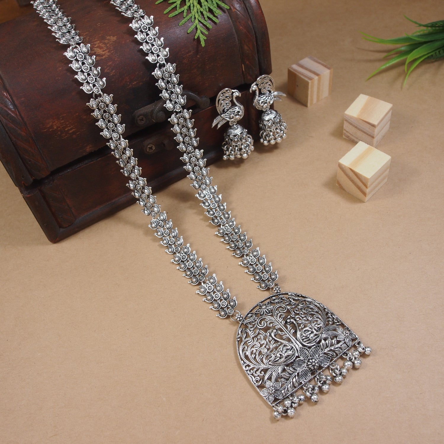 Tara Oxidised Necklace Set