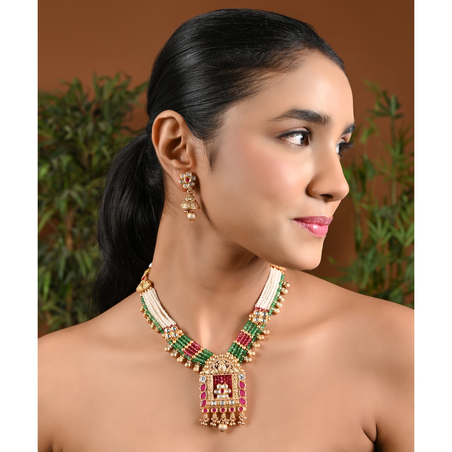 Aastha Green Necklace Set