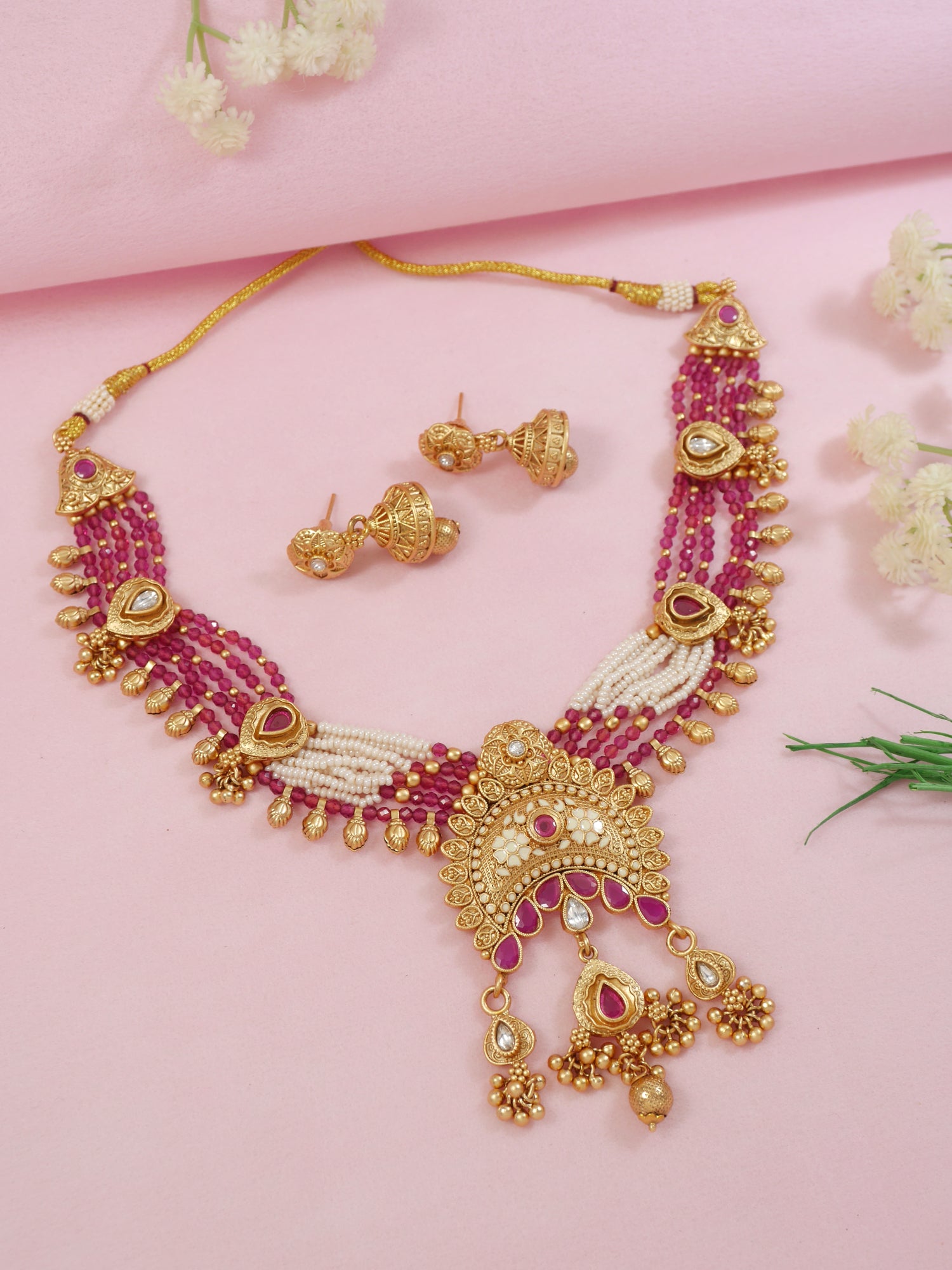 Swati Pink Necklace Set