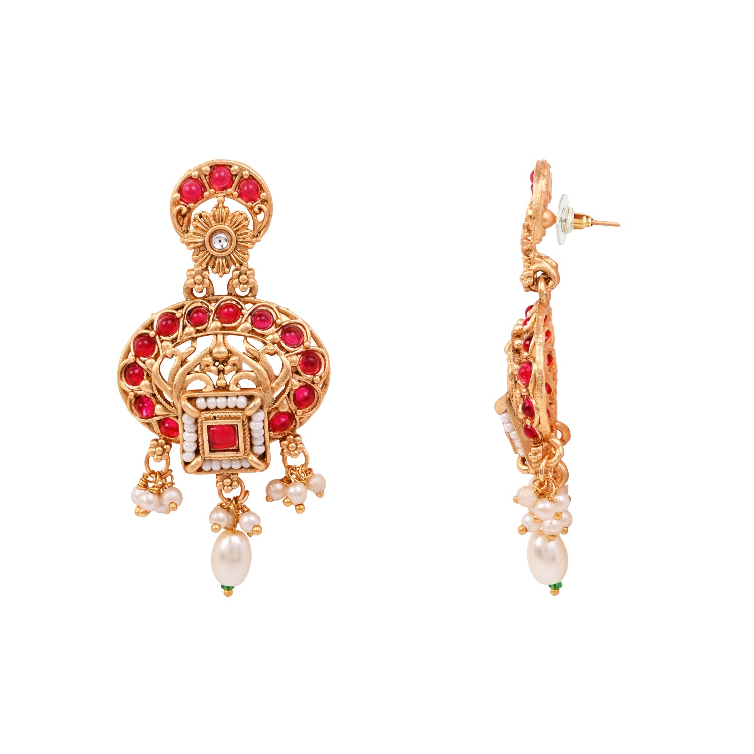 Liyara - South Indian Pink Necklace Set