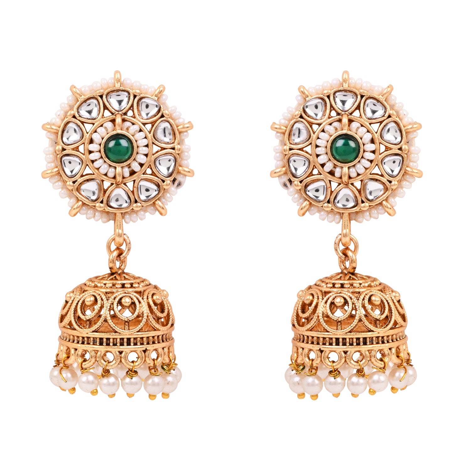 Ahiyaa - South Indian Green Necklace Set