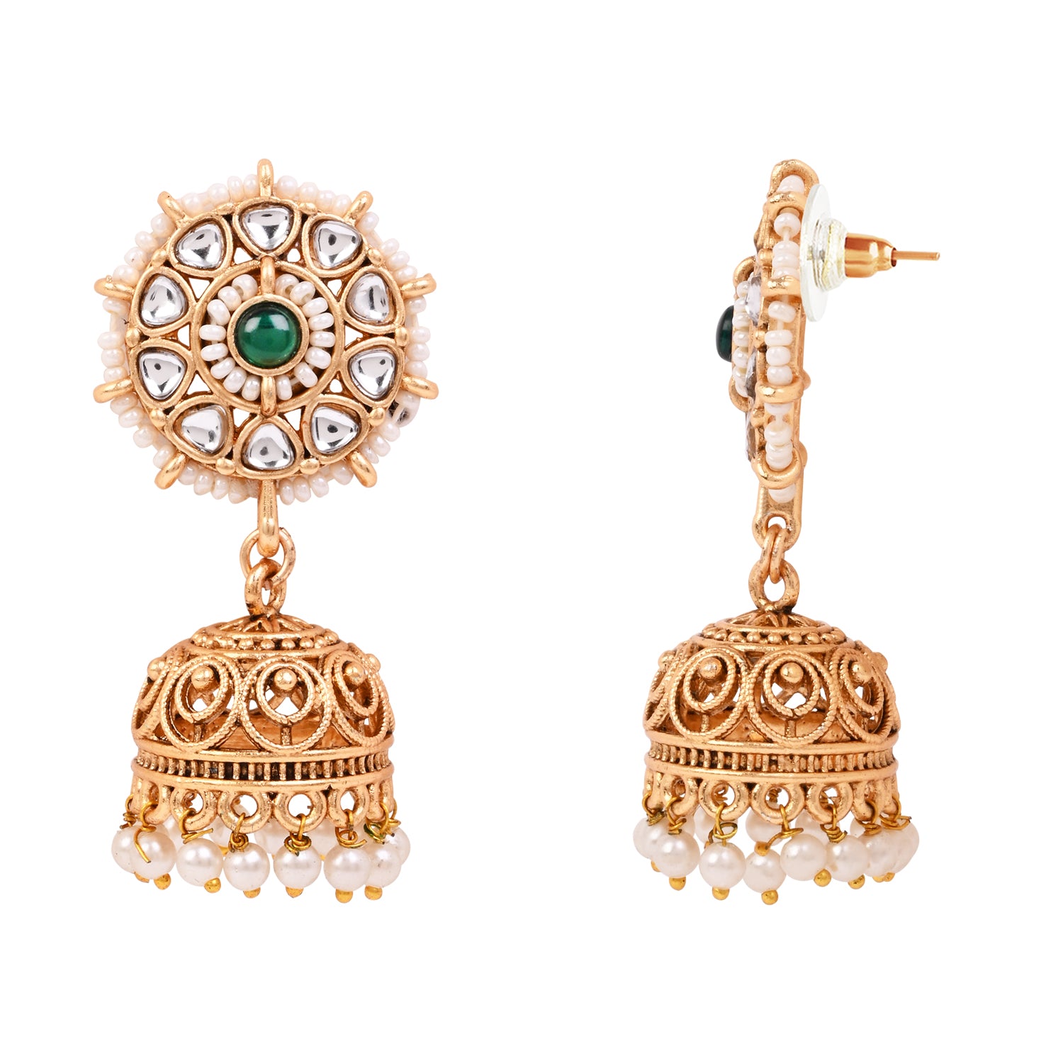 Ahiyaa - South Indian Green Necklace Set