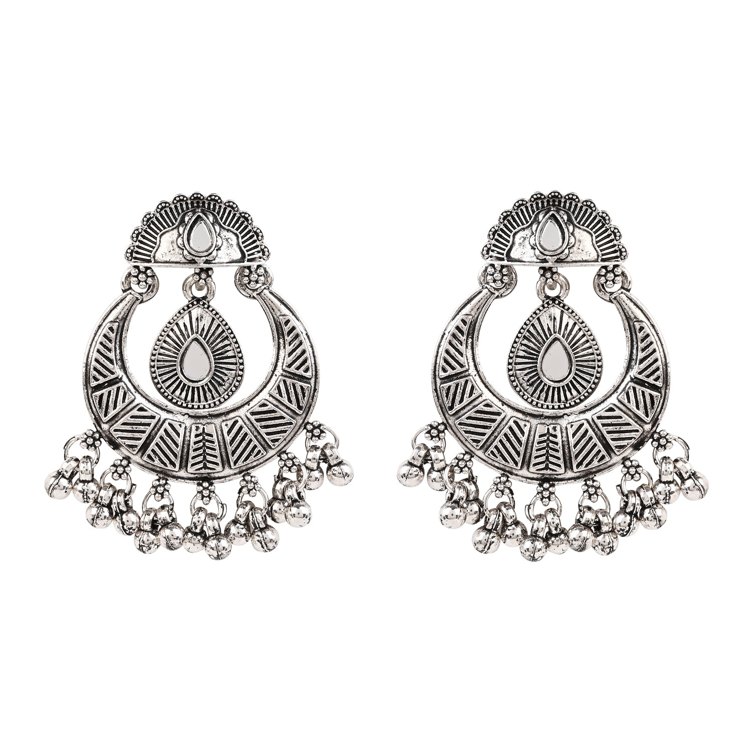 Statement Oxidised Necklace Set - Elephant Inspired