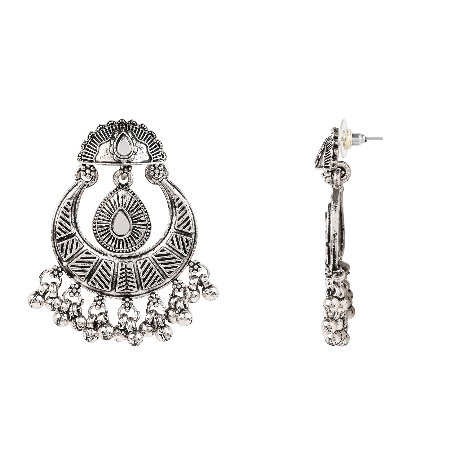 Statement Oxidised Necklace Set - Elephant Inspired