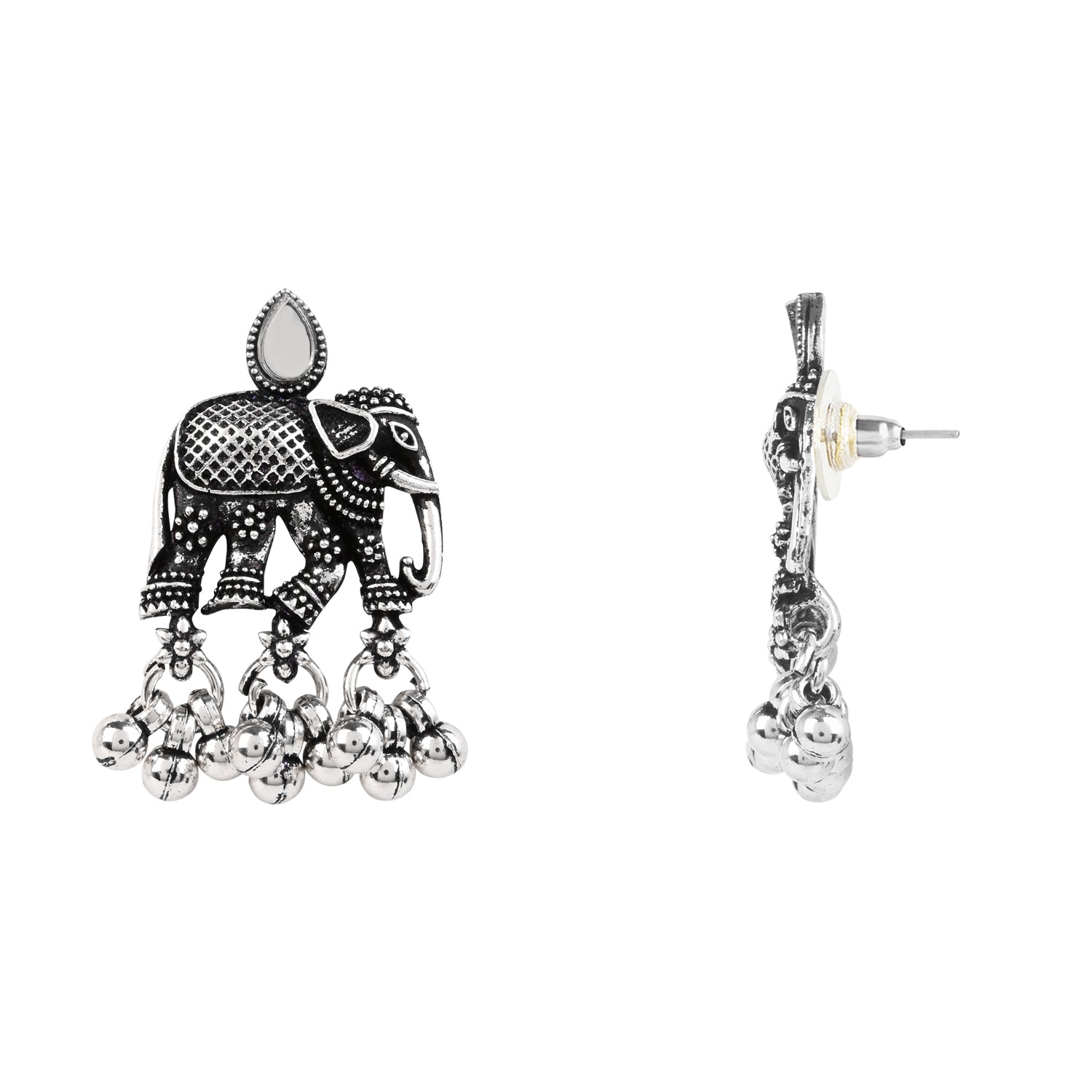 Oxidised Elephant Necklace Set - Tribal Ethnic
