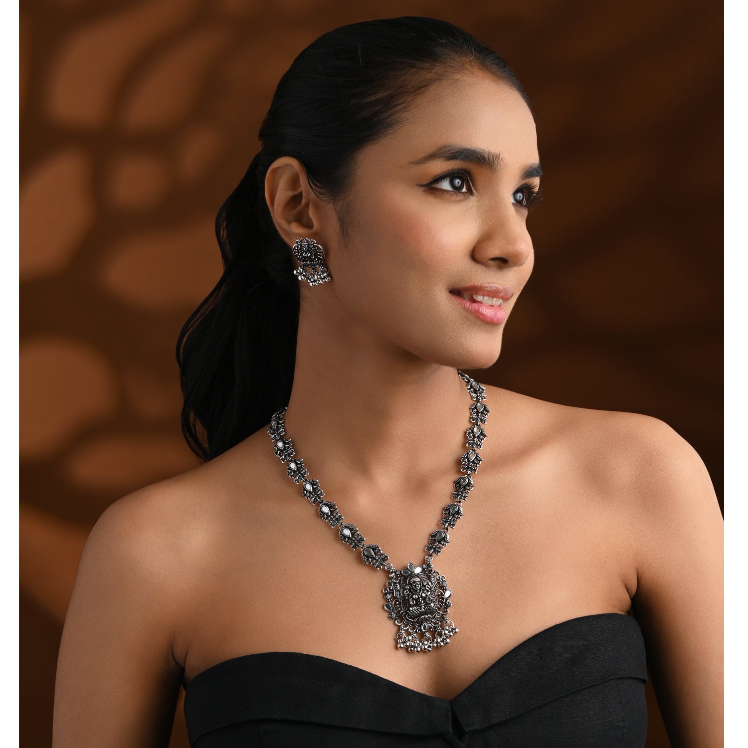 Spiritual Goddess Motif - Oxidised Necklace Set