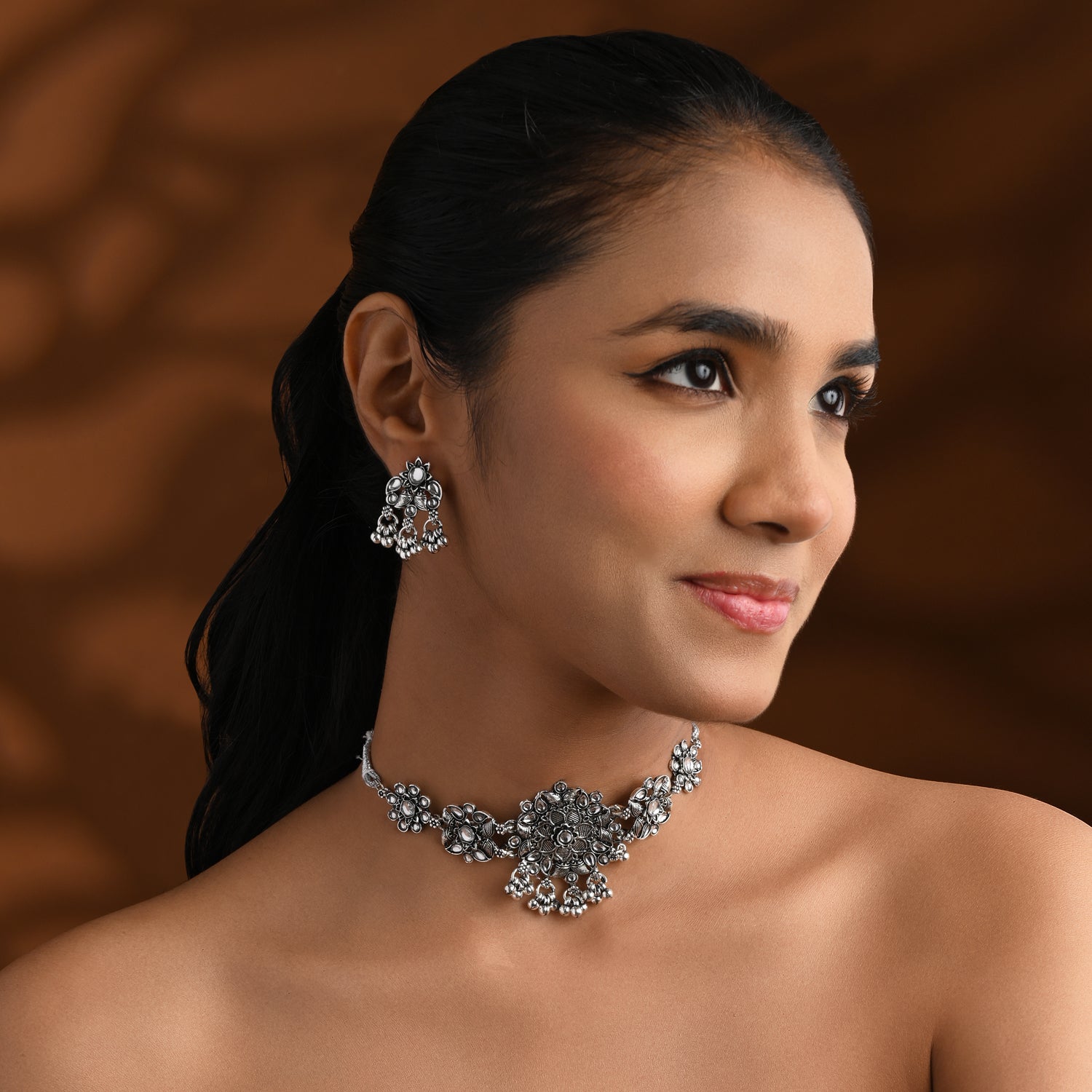 Designer Floral Choker Set - Ethnic Festival Wear