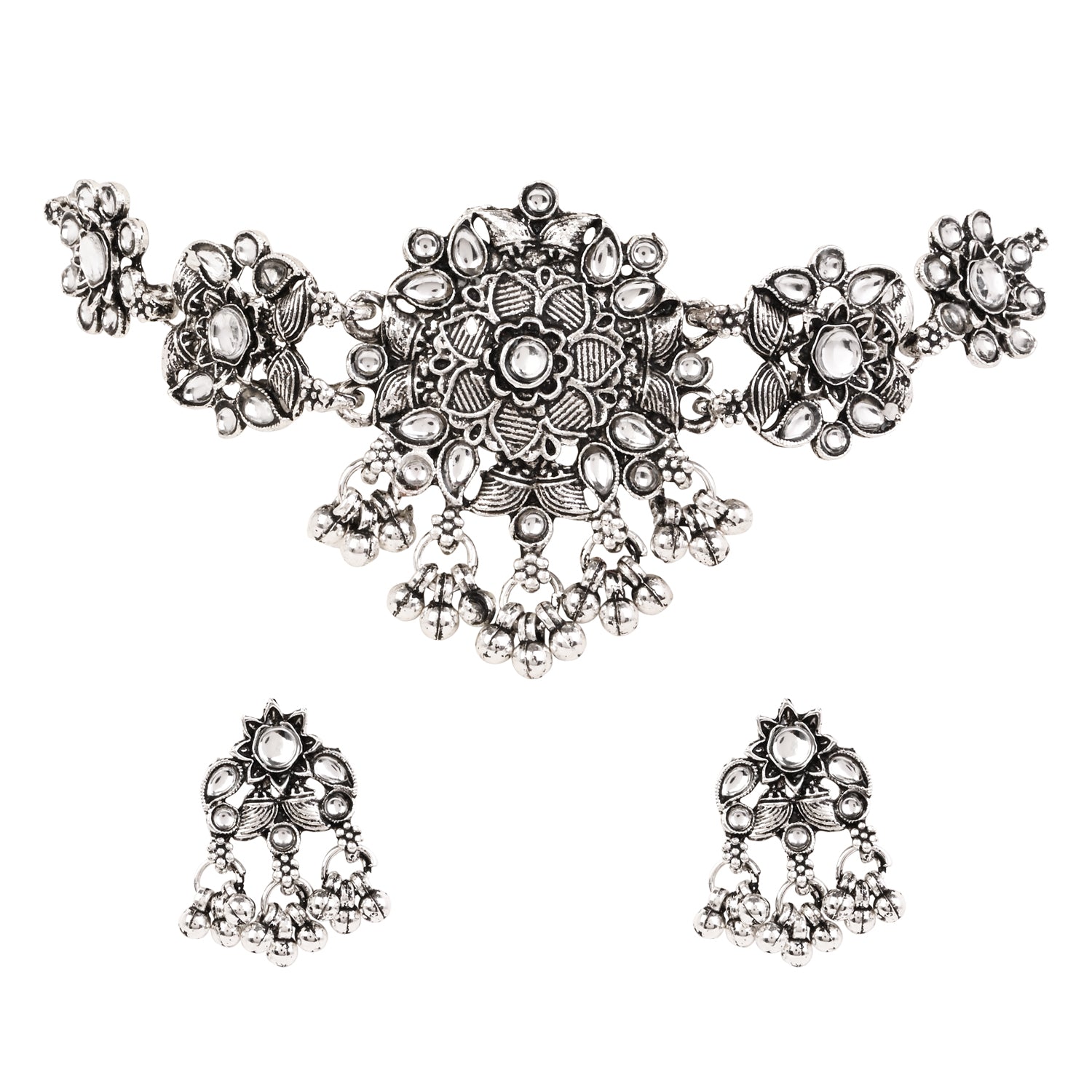 Designer Floral Choker Set - Ethnic Festival Wear