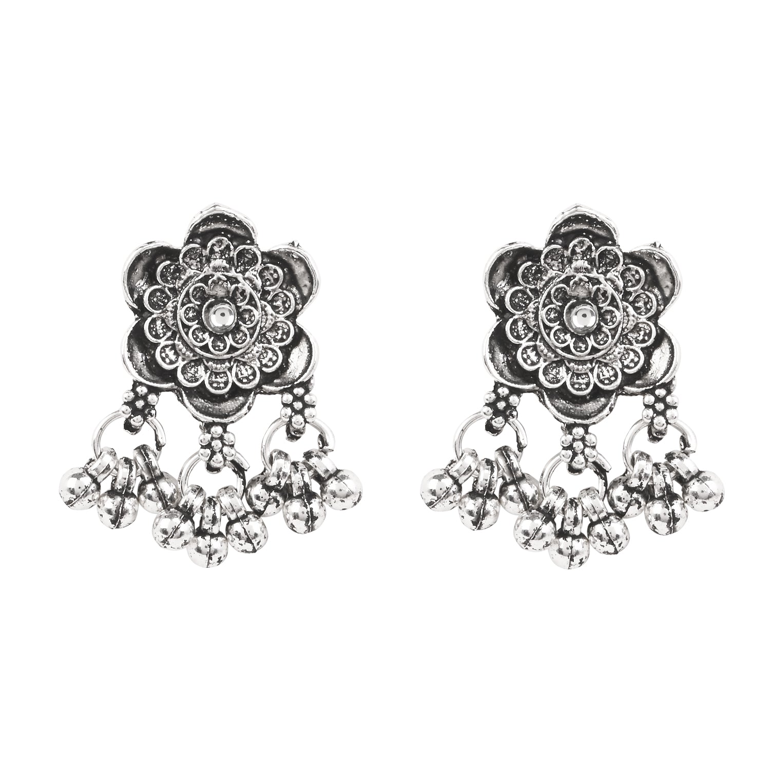 Antique Floral Round Pendant - Ethnic Design