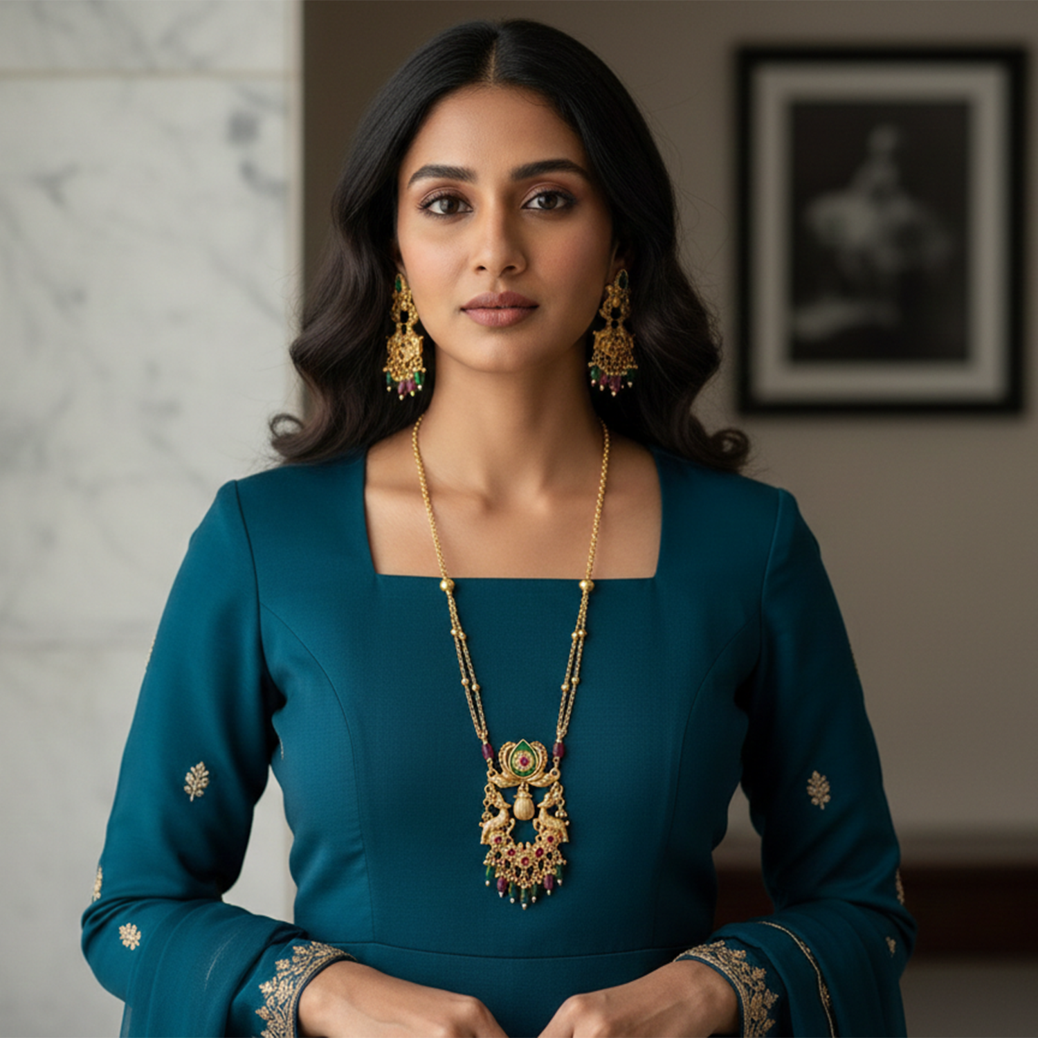 Sundari- Traditional Temple Jewelry Necklace Set