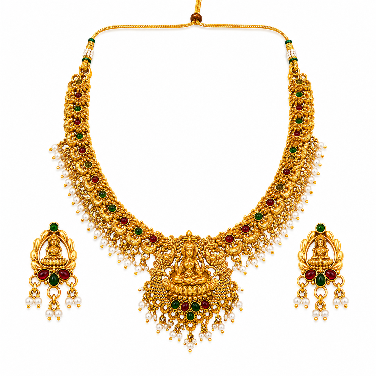 Sindhuja-Lakshmi Choker Temple Necklace Set