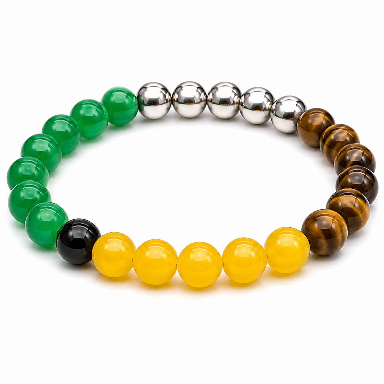 Unisex Multi-Stone Chakra Healing Bracelet – Success, Protection & Positive Energy Balance