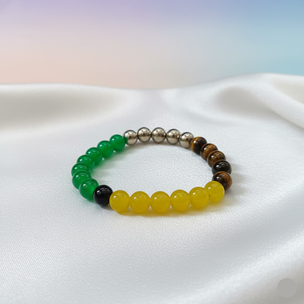 Unisex Multi-Stone Chakra Healing Bracelet – Success, Protection & Positive Energy Balance