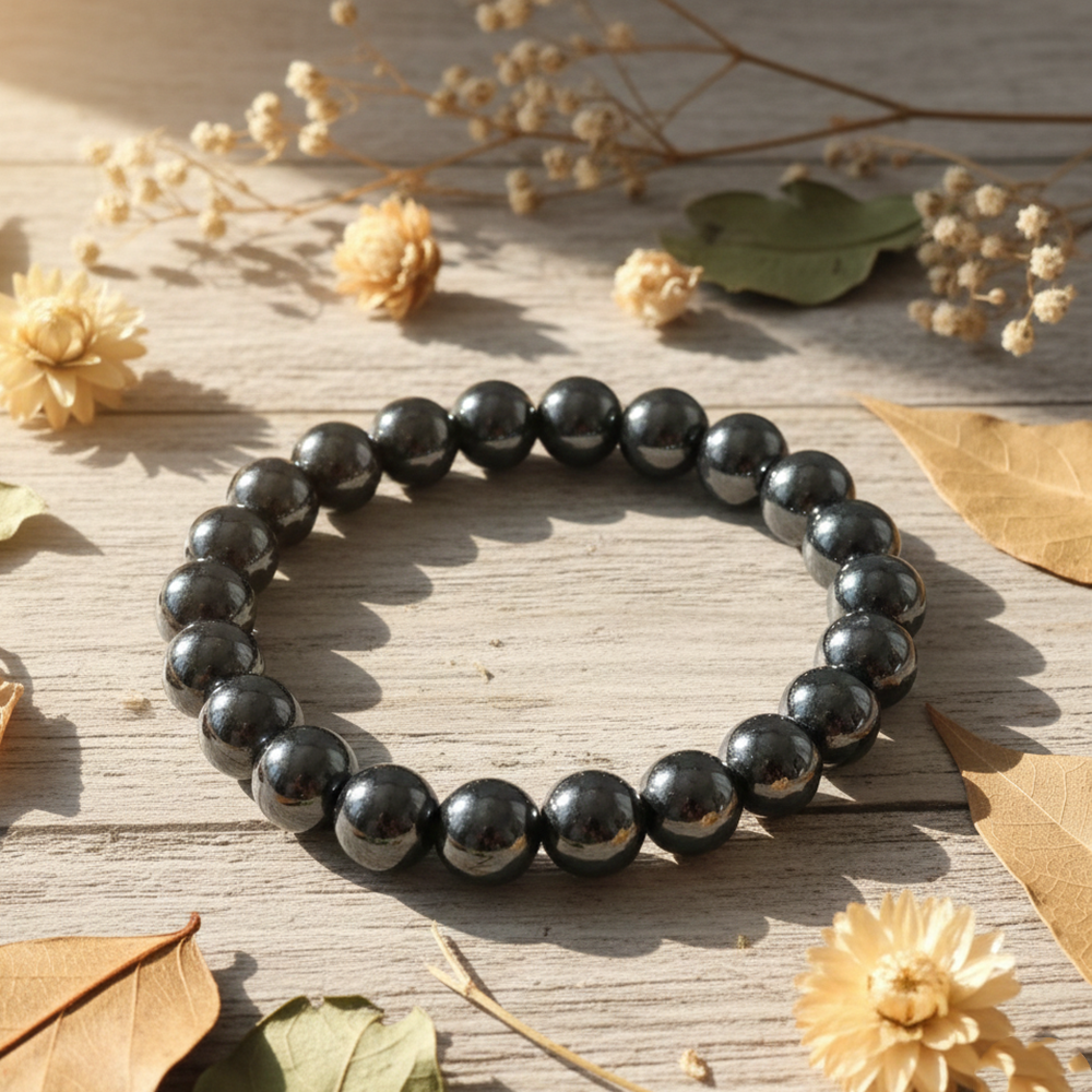 Good Fortune & Protection Bracelet - Hematite Healing Bracelet for Men & Women