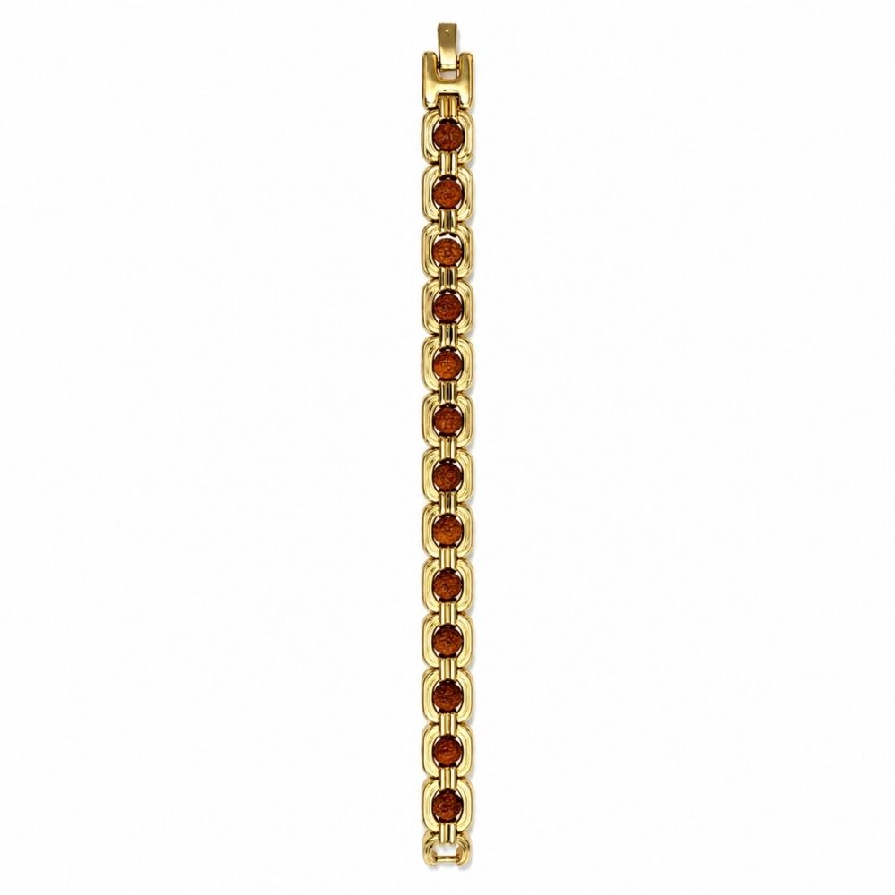 Viroh- Gold-Tone Rudraksha Link Bracelet for Men