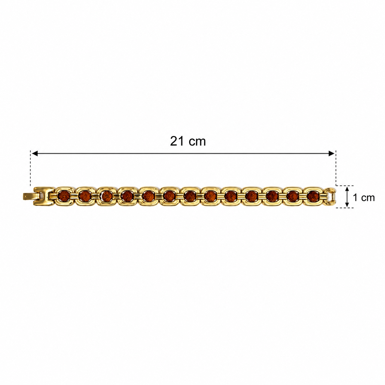 Viroh- Gold-Tone Rudraksha Link Bracelet for Men