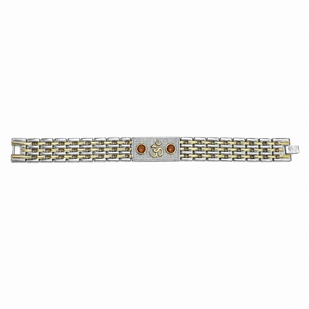 Shairv- Om Symbol Gold & Silver Bracelet for Men