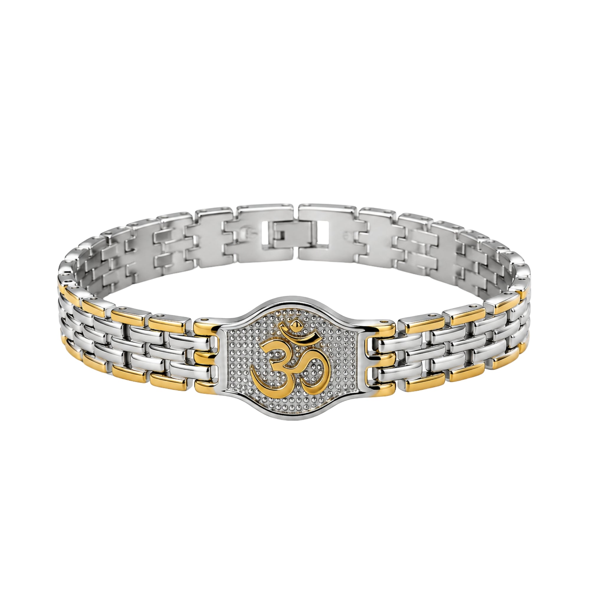 Viraansh- Om Symbol Dual Tone Bracelet for Men