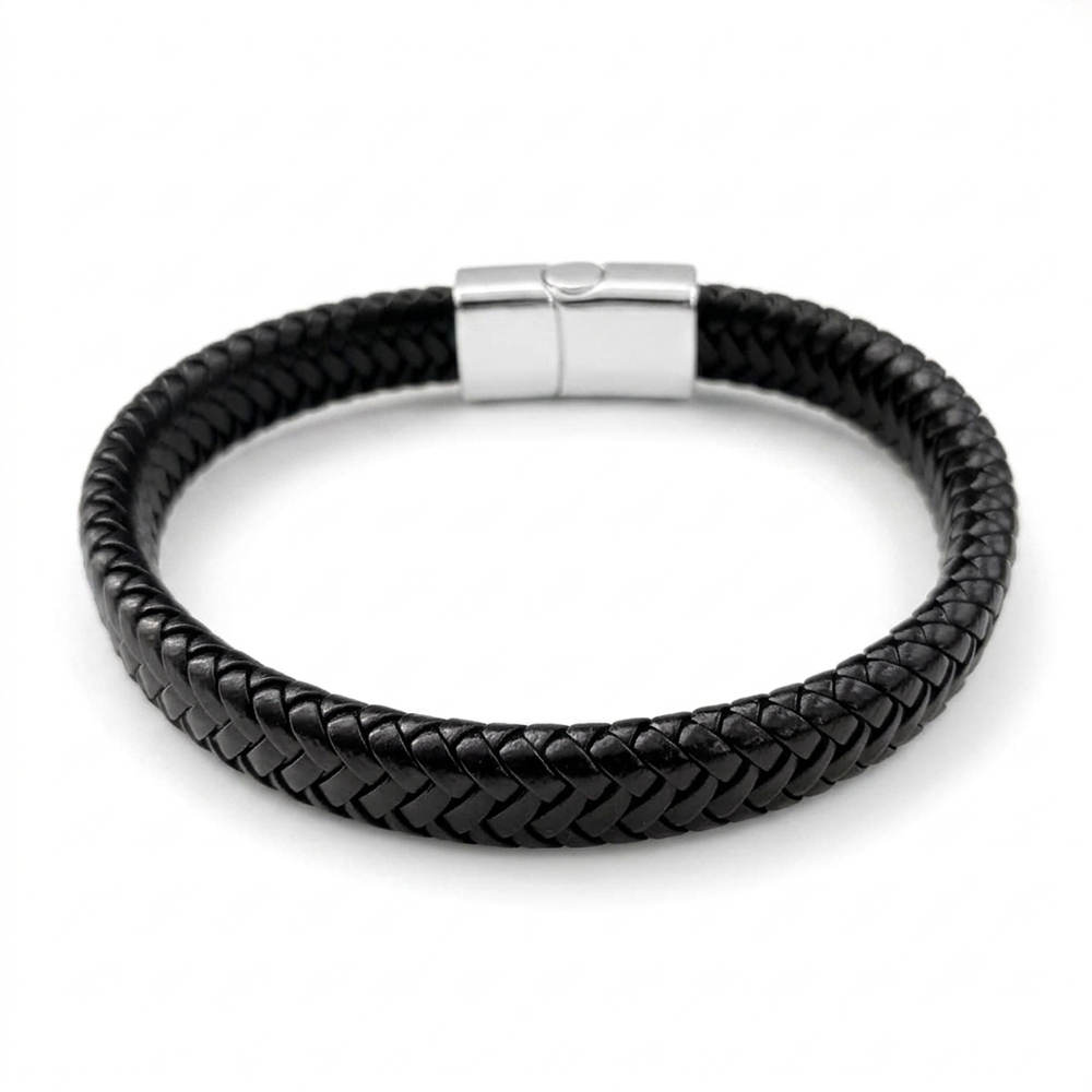 Saanvit- Men's Premium Braided Leather Bracelet