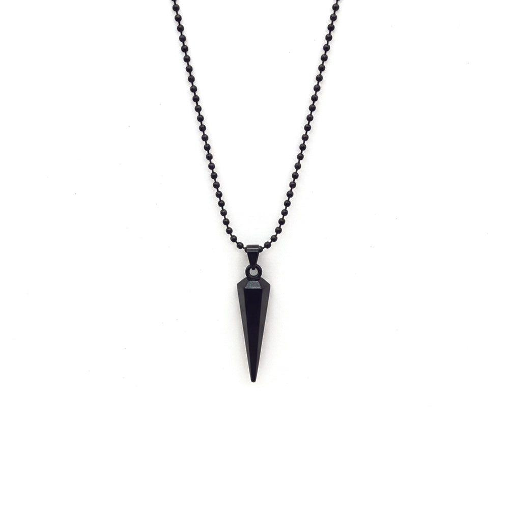 Polo- Men’s Matte Black Arrowhead Necklace