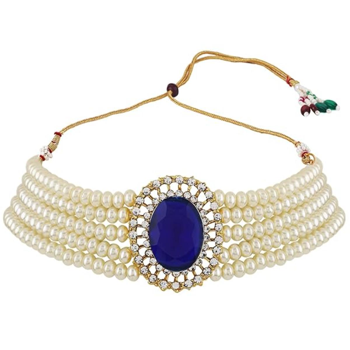 Roop Blue Choker Set