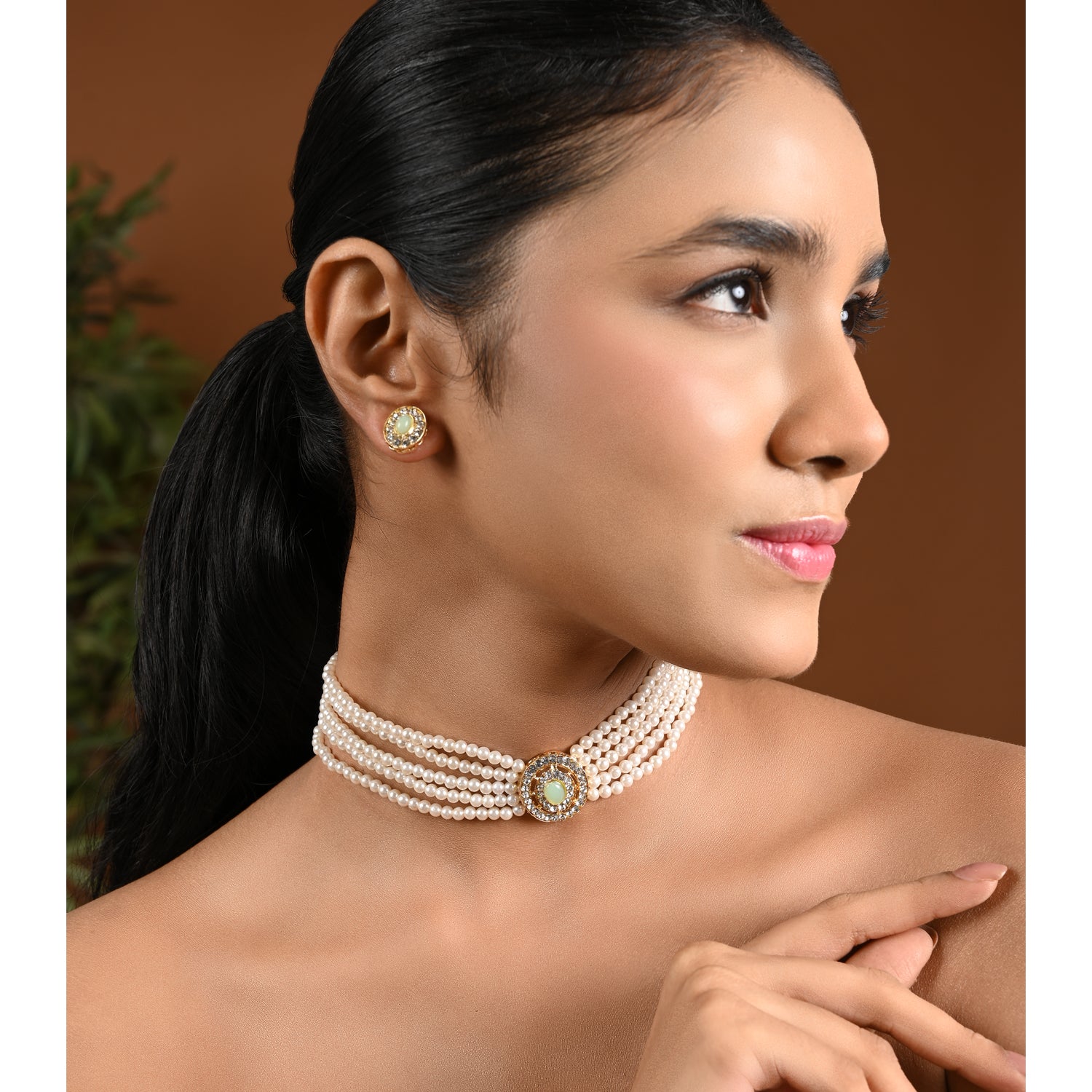 Anaya Mint Choker Set