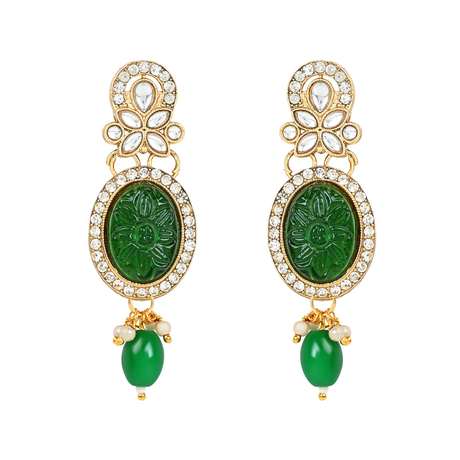 Nirvi Green Choker Set