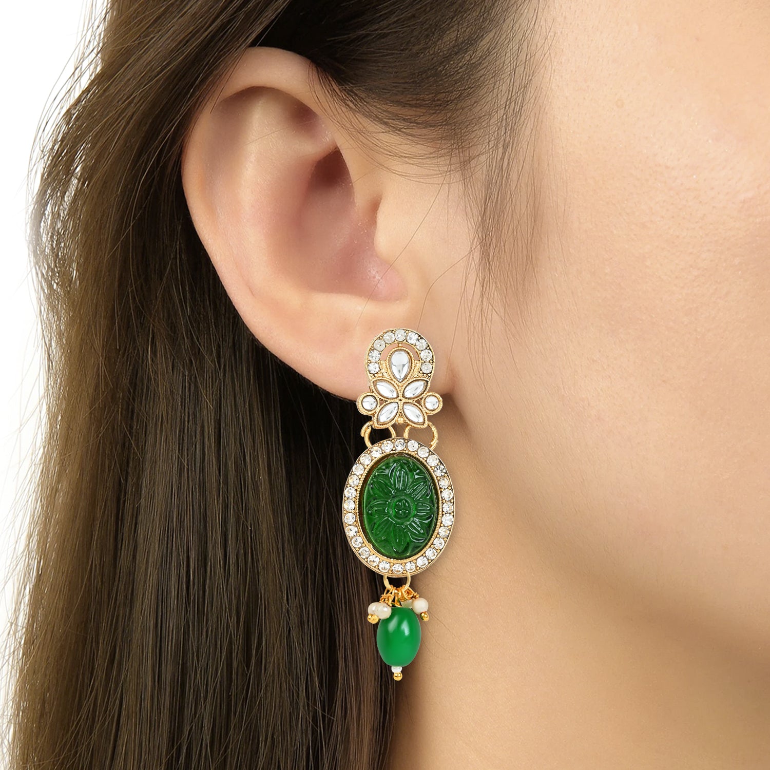 Nirvi Green Choker Set