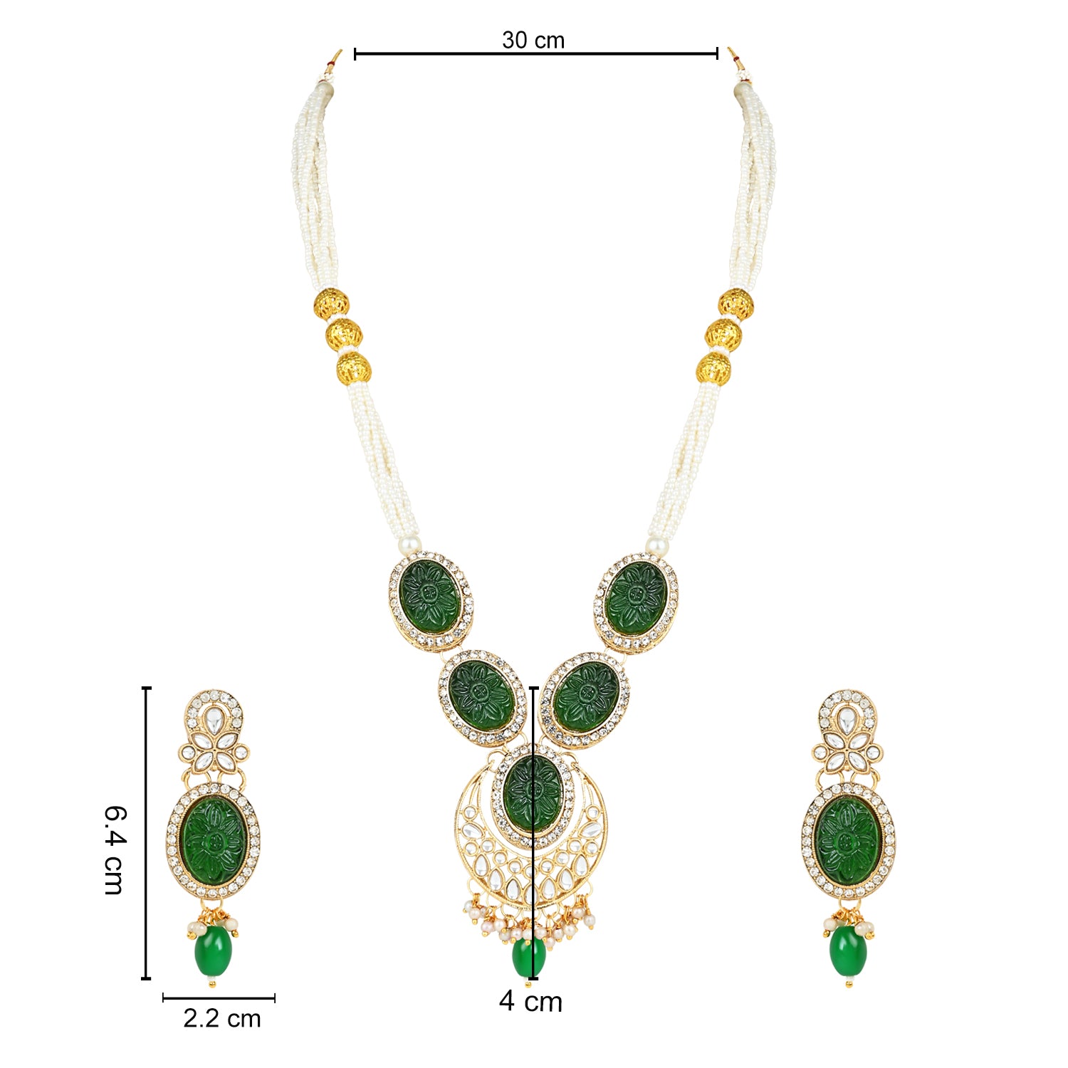 Nirvi Green Choker Set