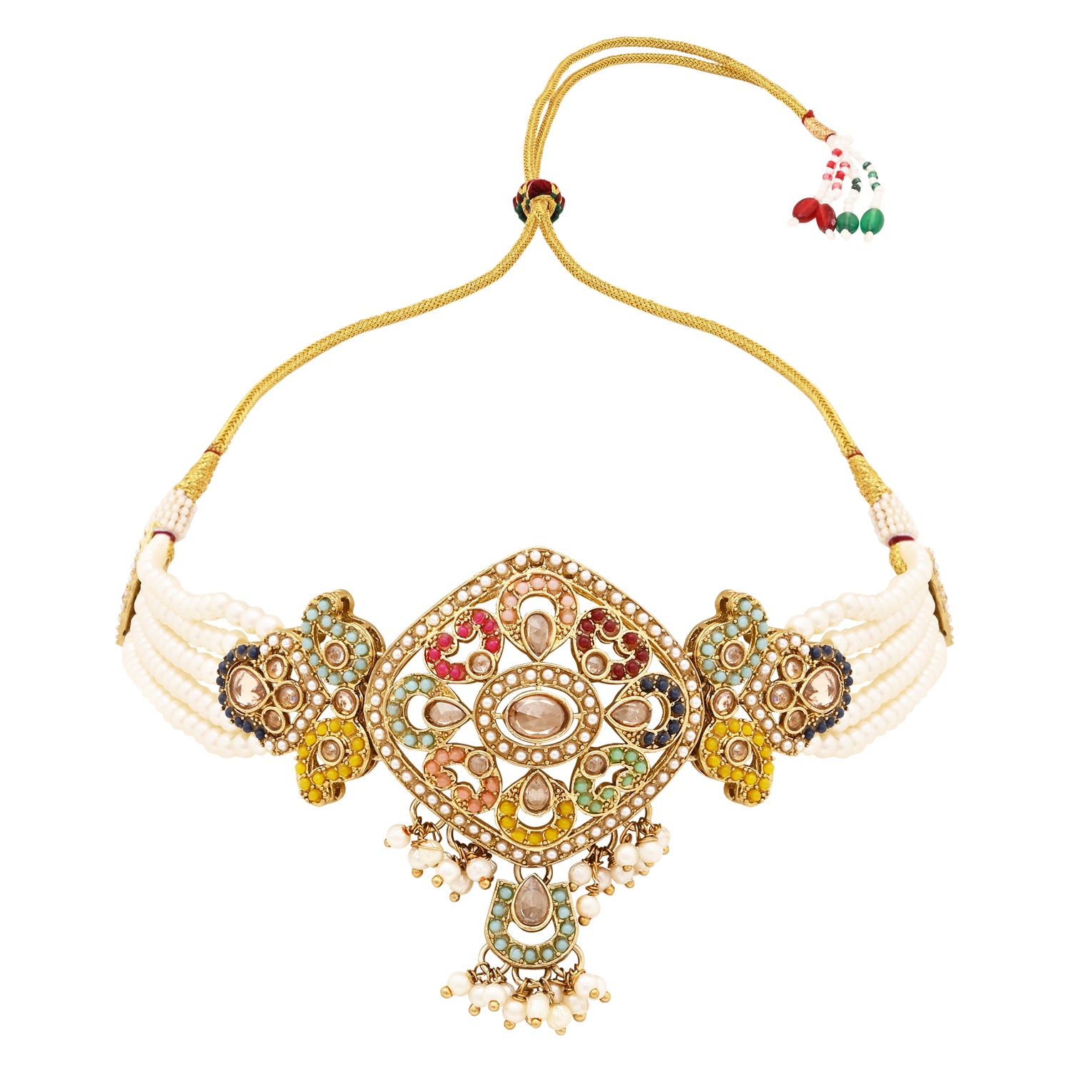 Classic Beauty – Kundan Pearl Choker Set