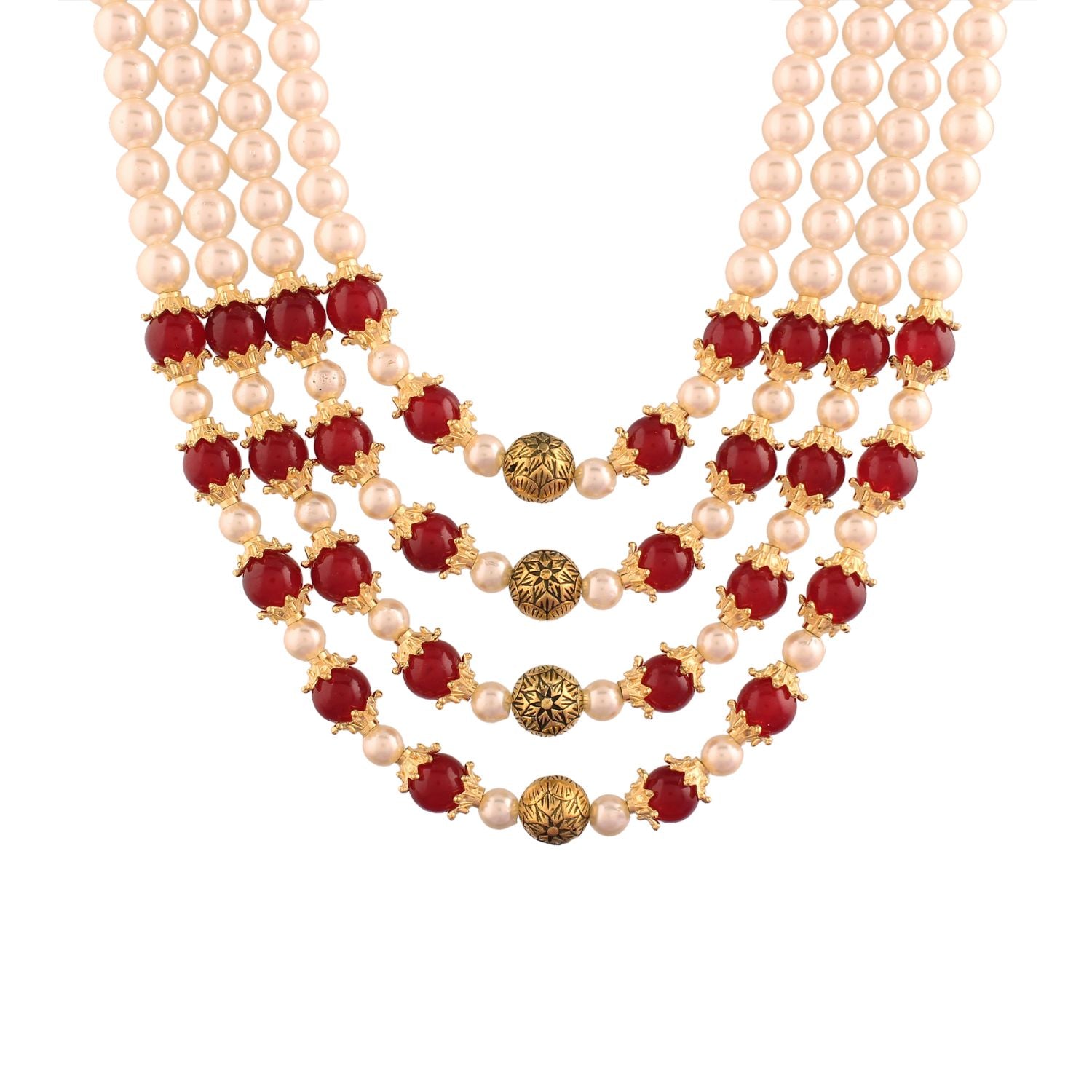 Durja Maroon Pearl Mala
