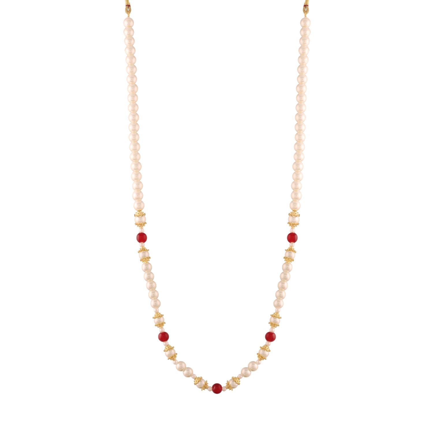 Haridra Maroon Pearl Mala