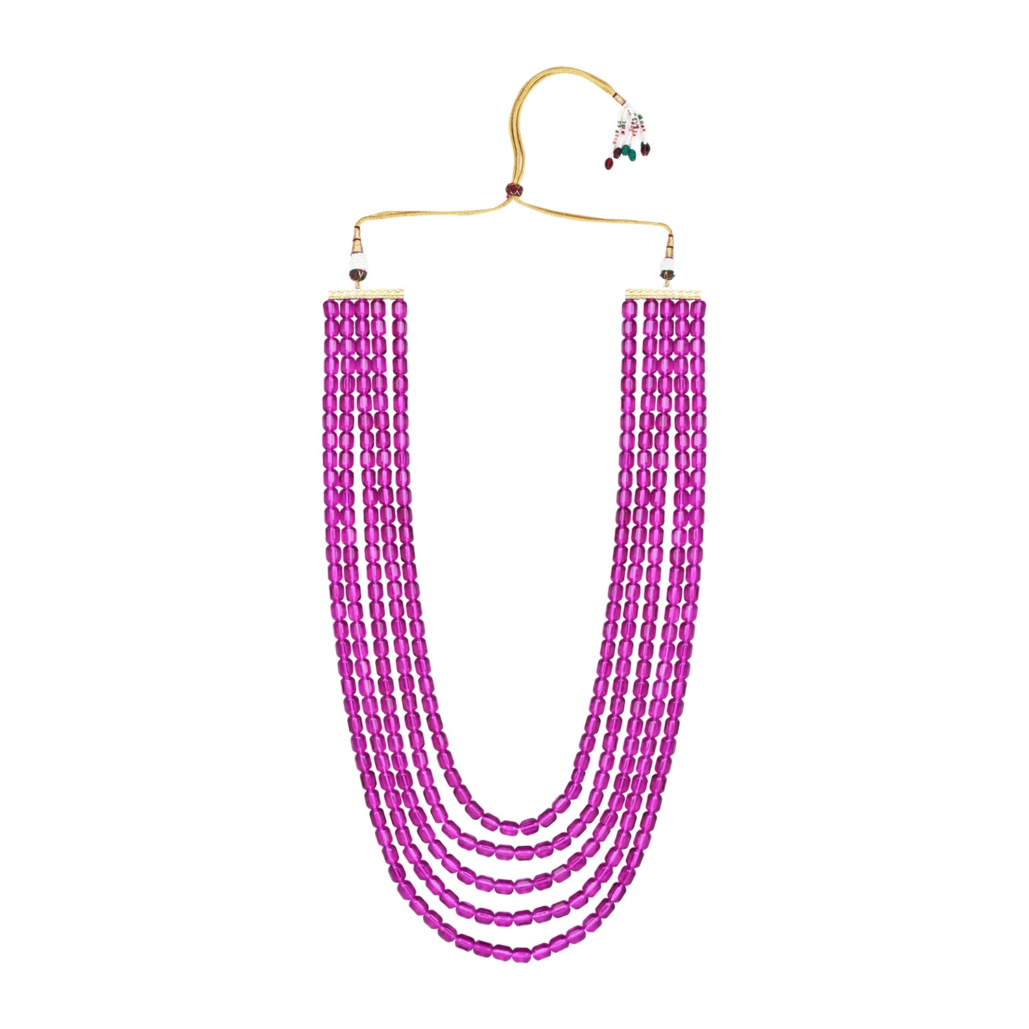 Ganadhakshya Wine Green Pearl Mala